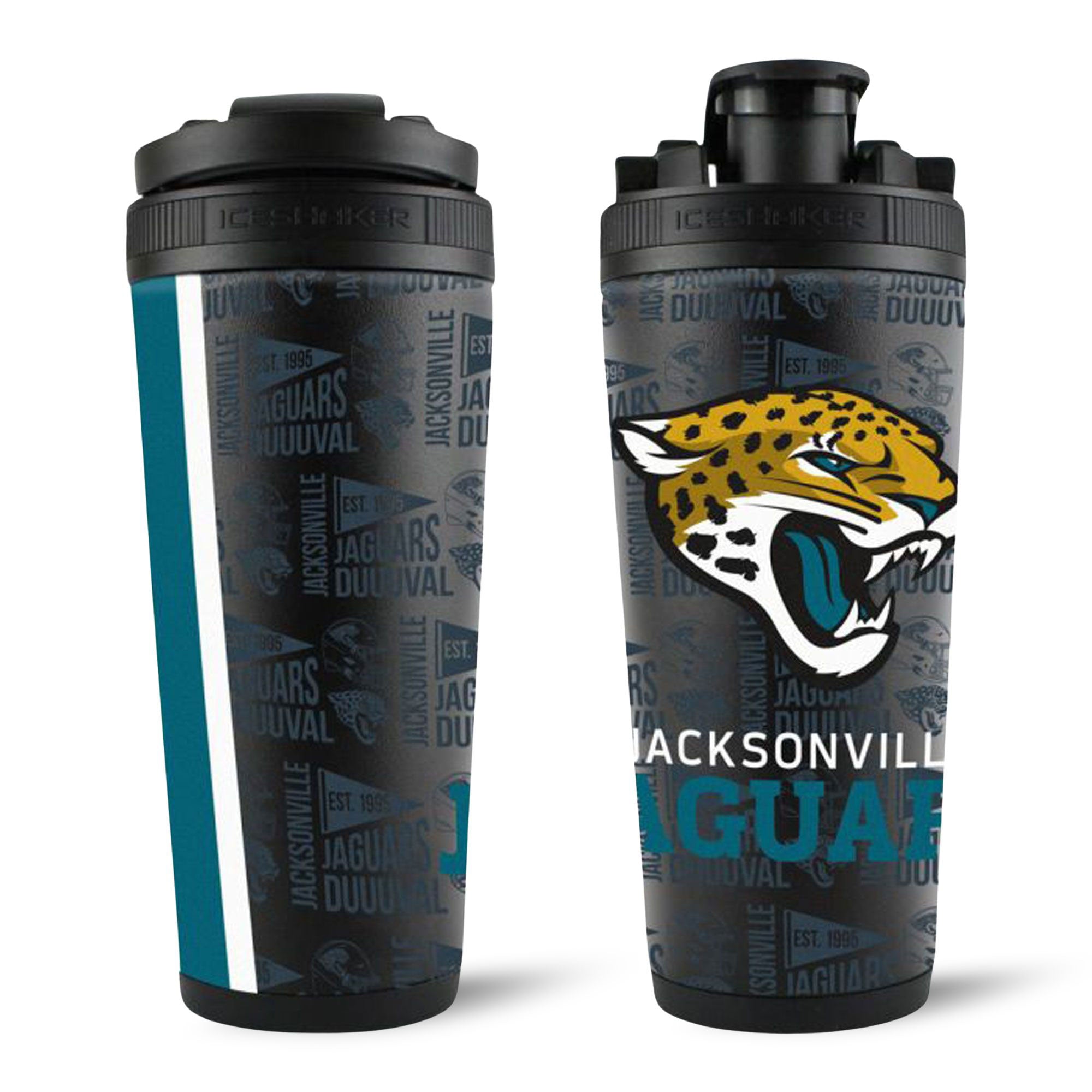 Officially Licensed Jacksonville Jaguars 26oz Ice Shaker - Sports Gifts, Sports Memorabilia, Sports Collectibles, Fan Shop