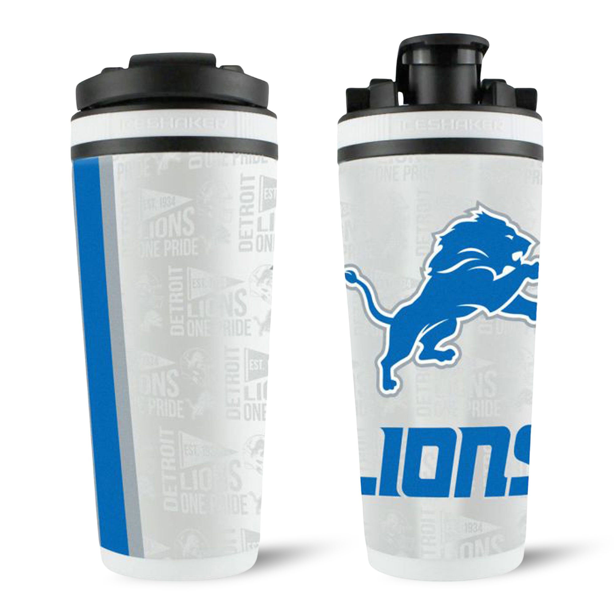 Officially Licensed Detroit Lions 26oz Ice Shaker - Sports Gifts, Sports Memorabilia, Sports Collectibles, Fan Shop
