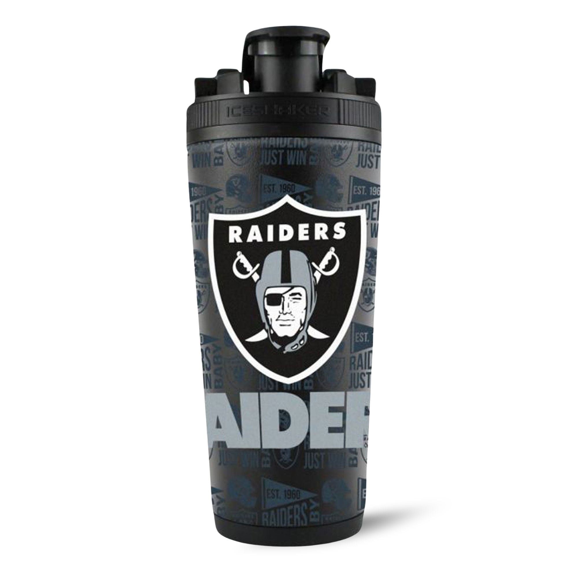 Officially Licensed Las Vegas Raiders 26oz Ice Shaker - Sports Gifts, Sports Memorabilia, Sports Collectibles, Fan Shop