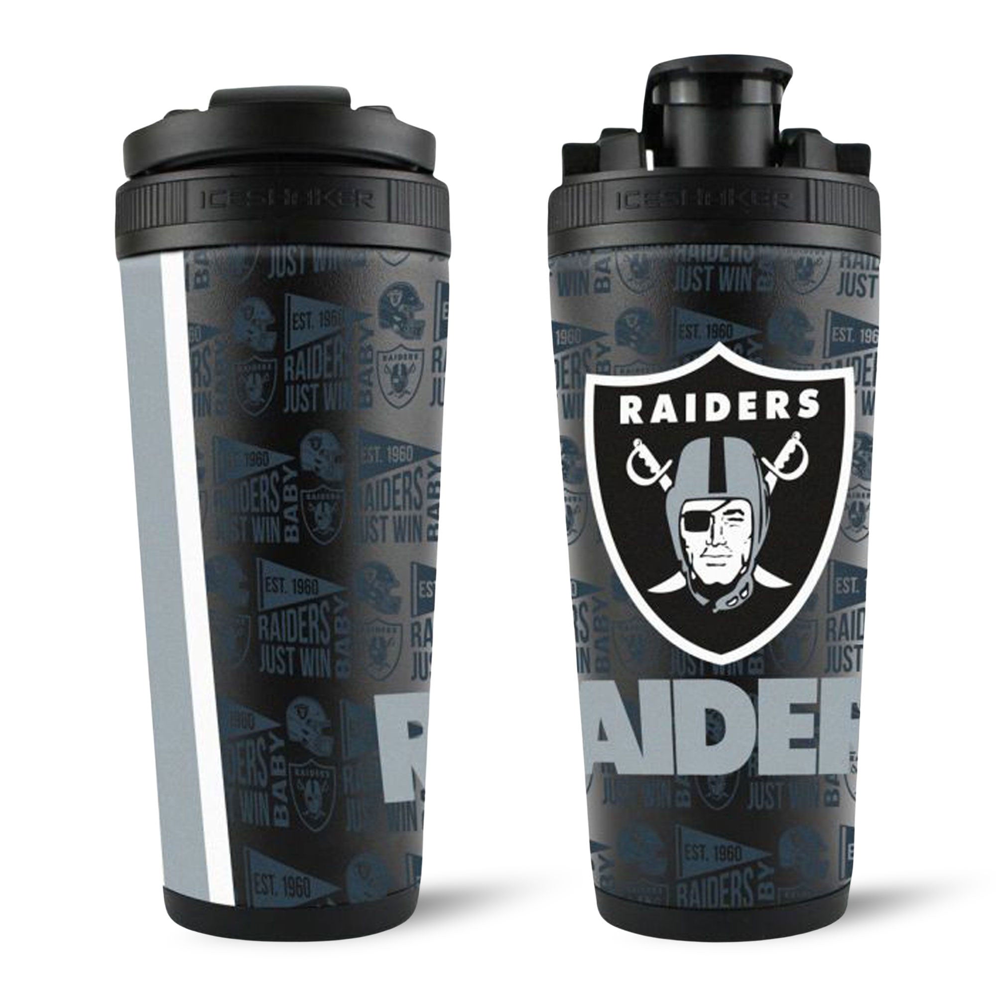 Officially Licensed Las Vegas Raiders 26oz Ice Shaker - Sports Gifts, Sports Memorabilia, Sports Collectibles, Fan Shop