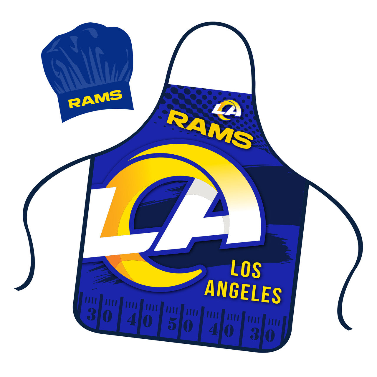 Los Angeles Rams Chef Hat and Apron Set - Sports Collectibles, Sports Memorabilia, Sports Fan Shop, Sports Gifts