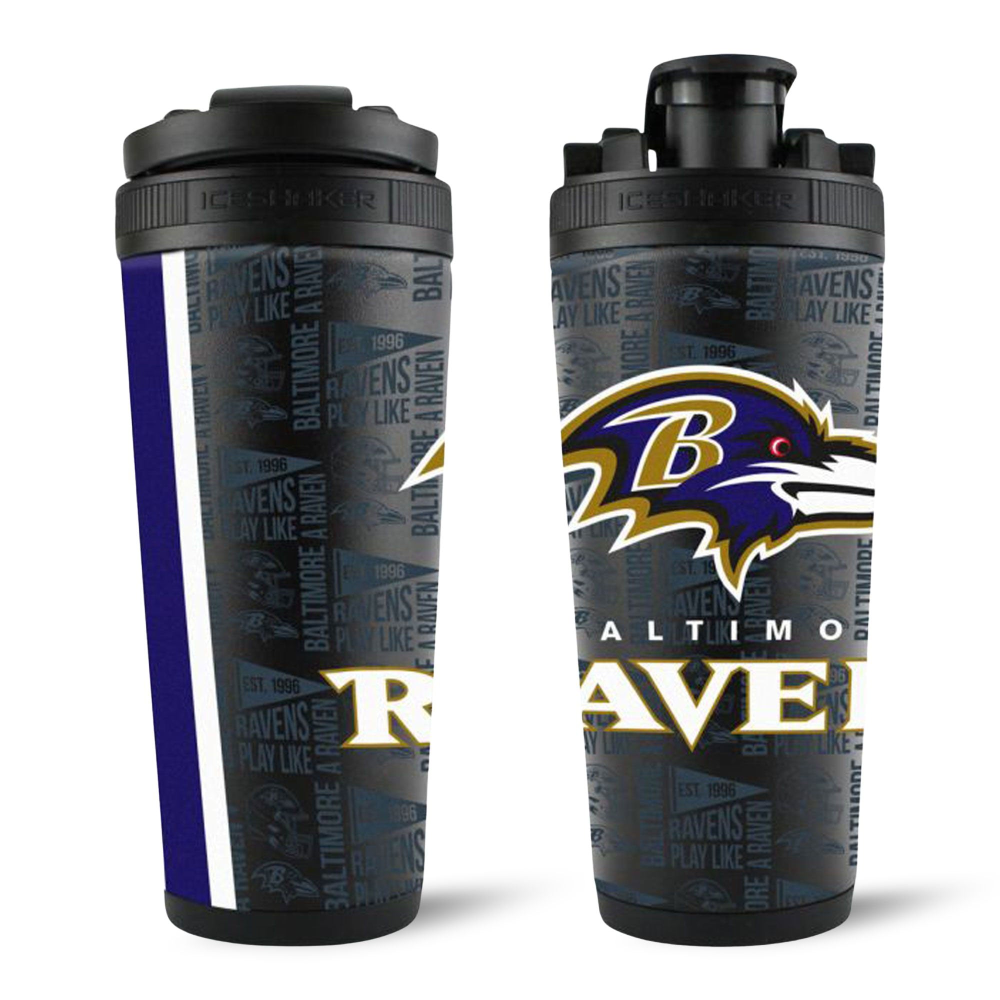 Officially Licensed Baltimore Ravens 26oz Ice Shaker - Sports Gifts, Sports Memorabilia, Sports Collectibles, Fan Shop
