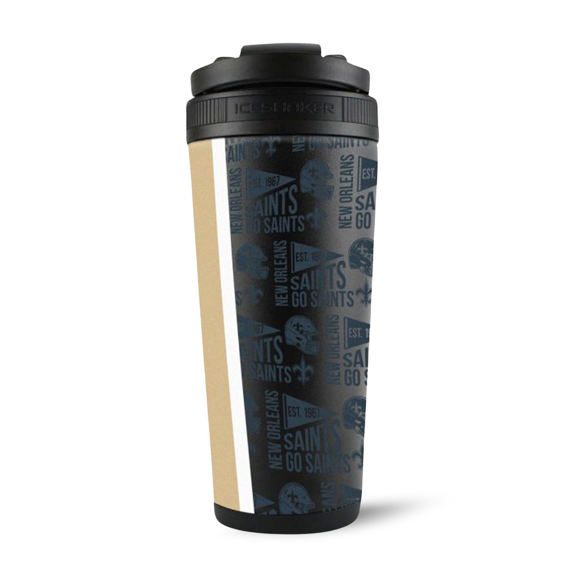 Officially Licensed New Orleans Saints 26oz Ice Shaker - Sports Gifts, Sports Memorabilia, Sports Collectibles, Fan Shop