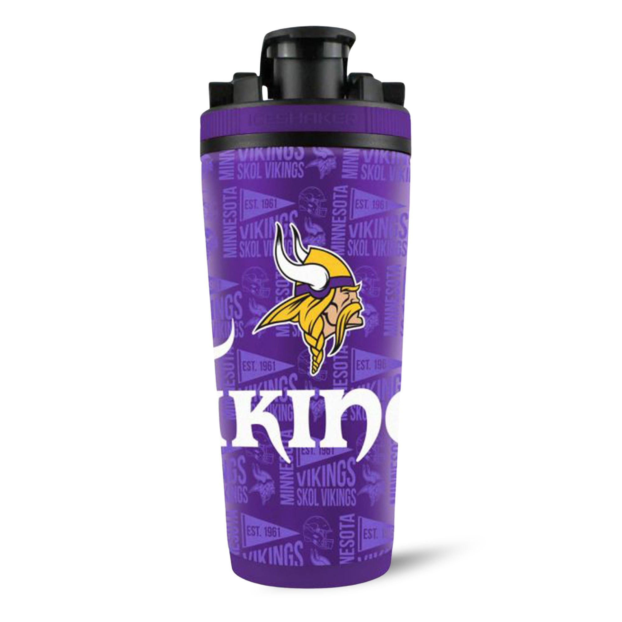 Officially Licensed Minnesota Vikings 26oz Ice Shaker - Sports Gifts, Sports Memorabilia, Sports Collectibles, Fan Shop