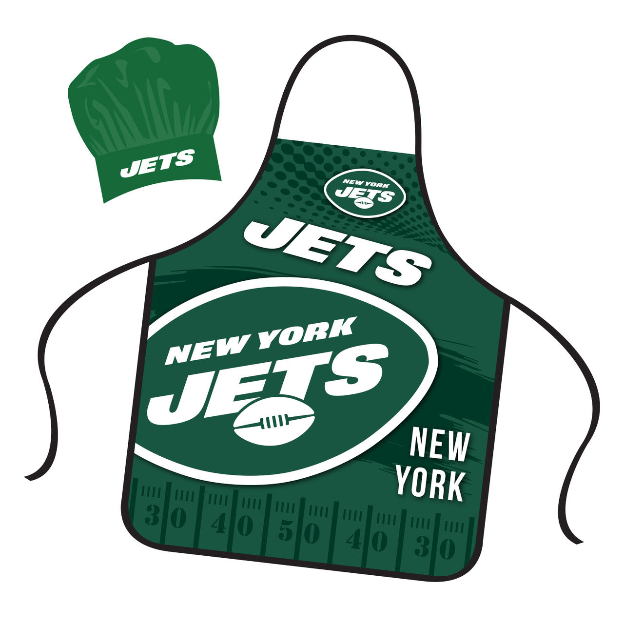New York Jets Chef Hat and Apron Set - Sports Collectibles, Sports Memorabilia, Sports Fan Shop, Sports Gifts
