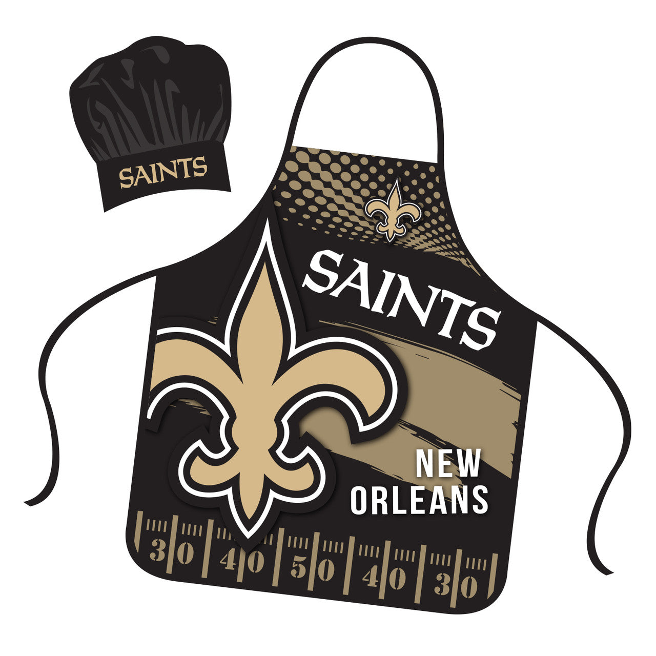 New Orleans Saints Chef Hat and Apron Set - Sports Collectibles, Sports Memorabilia, Sports Fan Shop, Sports Gifts