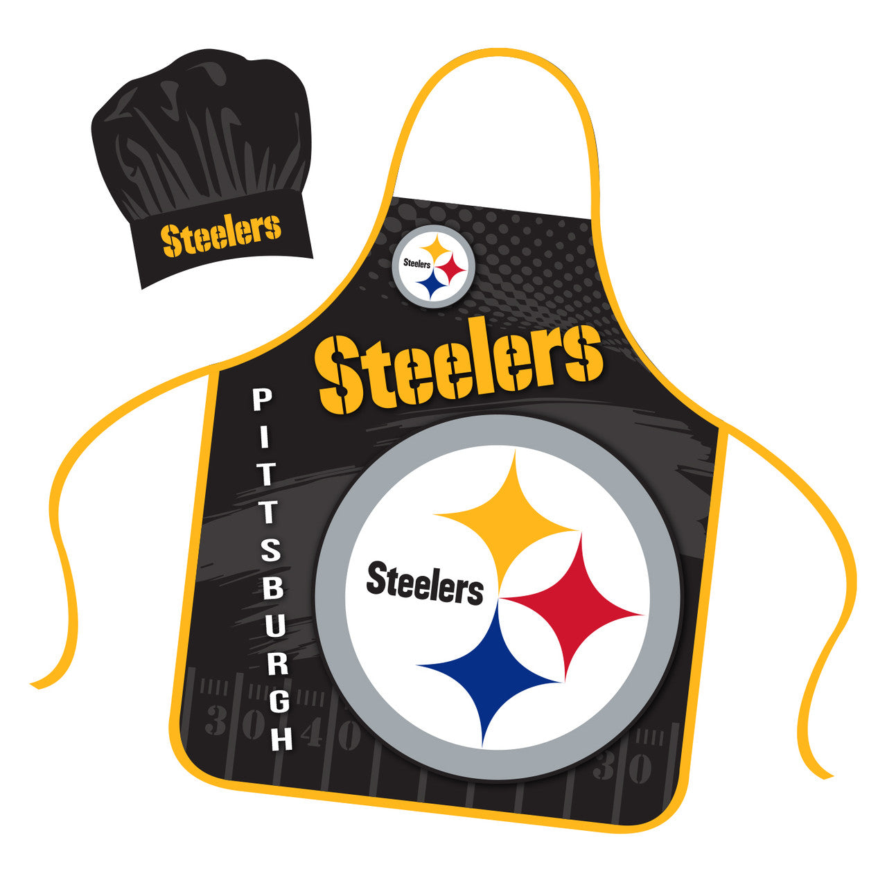Pittsburgh Steelers Chef Hat and Apron Set - Sports Collectibles, Sports Memorabilia, Sports Fan Shop, Sports Gifts