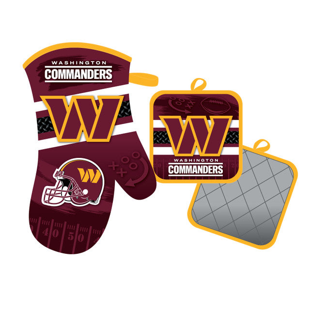 Washington Commanders Oven Mitt and Pot Holder Set - Sports Collectibles, Sports Memorabilia, Sports Fan Shop, Sports Gifts