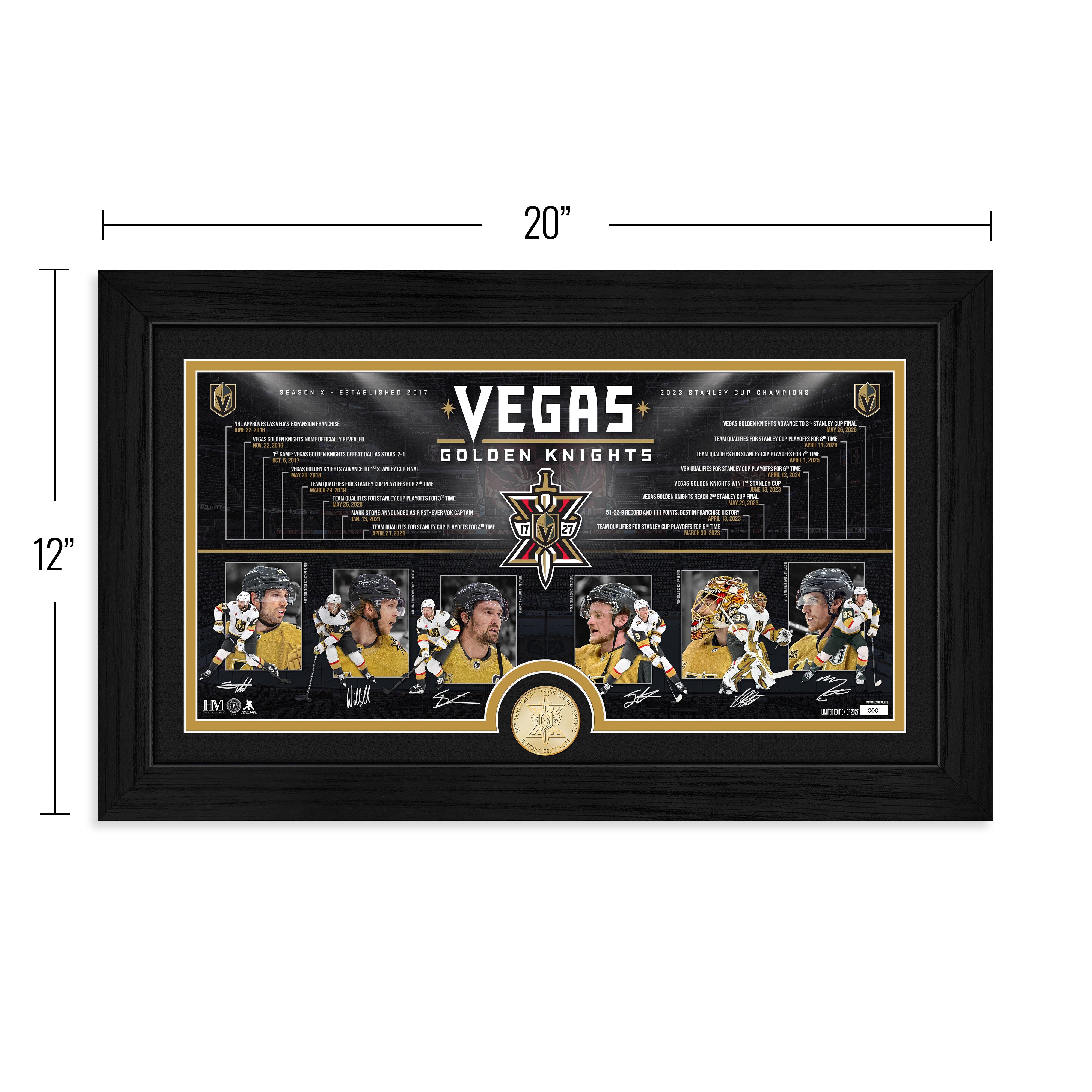 Vegas Golden Knights Season X Timeline Bronze Coin Photo Mint - Sports Gifts, Sports Memorabilia, Sports Collectibles, Fan Shop
