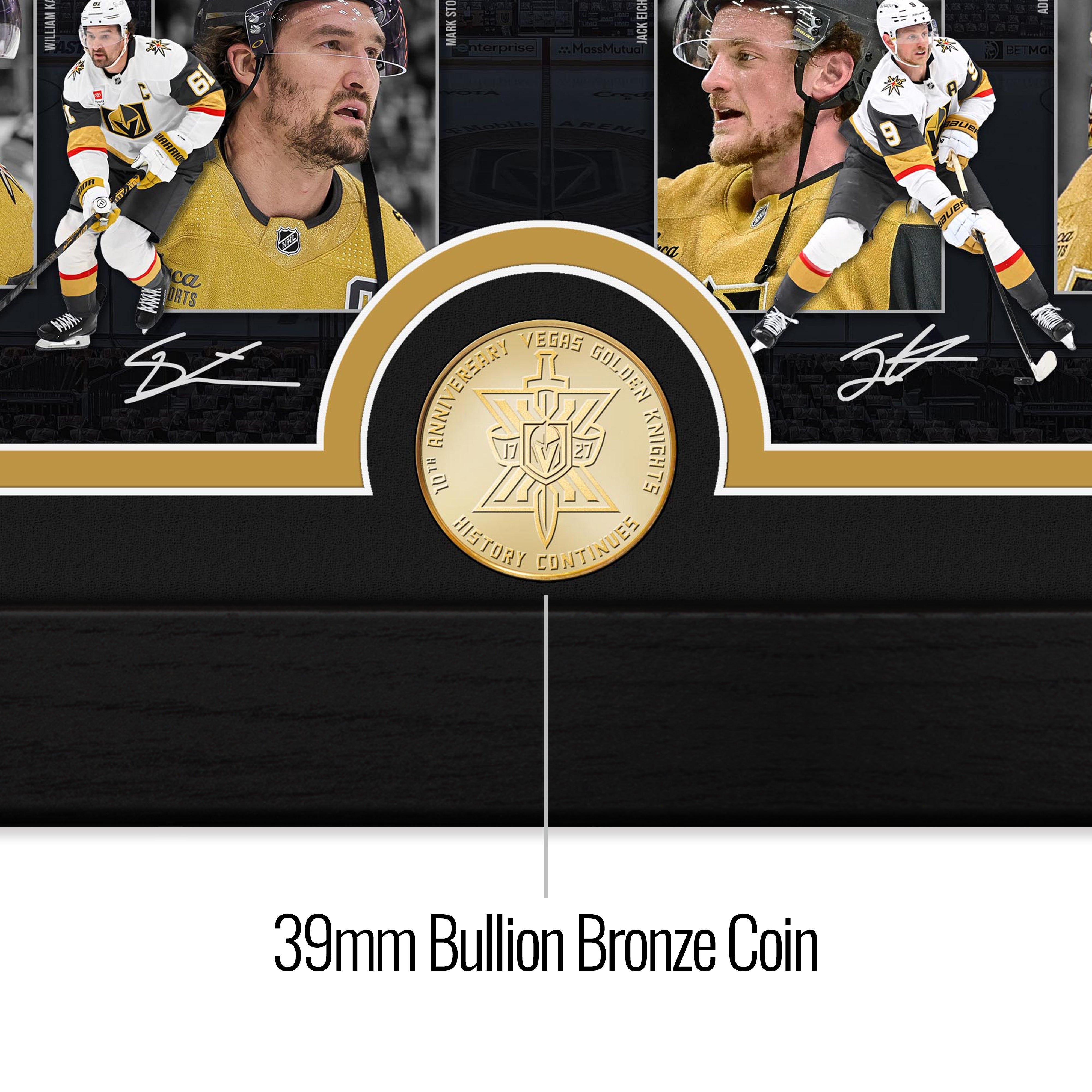 Vegas Golden Knights Season X Timeline Bronze Coin Photo Mint - Sports Gifts, Sports Memorabilia, Sports Collectibles, Fan Shop