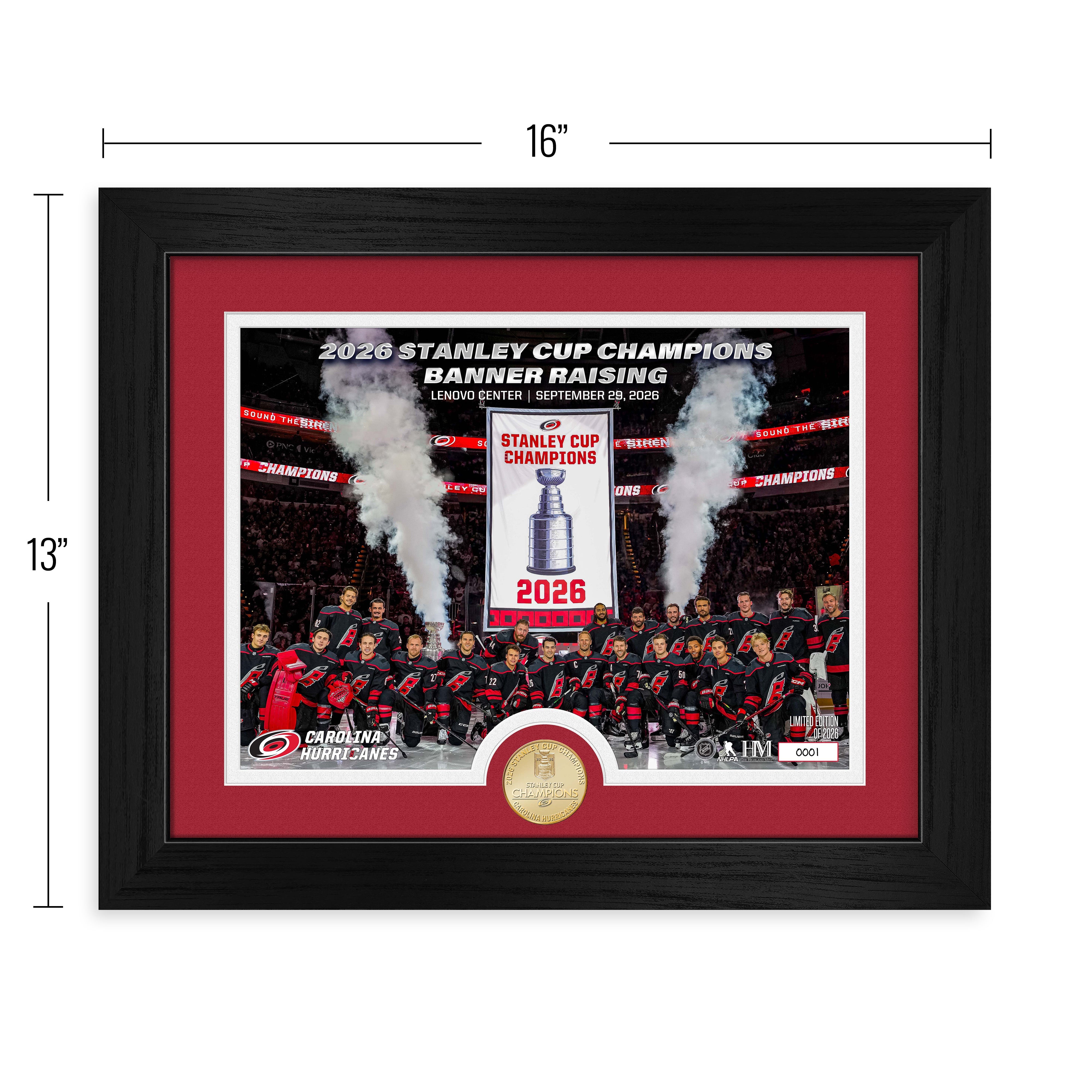 Carolina Hurricanes 2025-26 Stanley Cup Champions Banner Raising Ceremony Bronze Coin Photo Mint - Sports Gifts, Sports Memorabilia, Sports Collectibles, Fan Shop