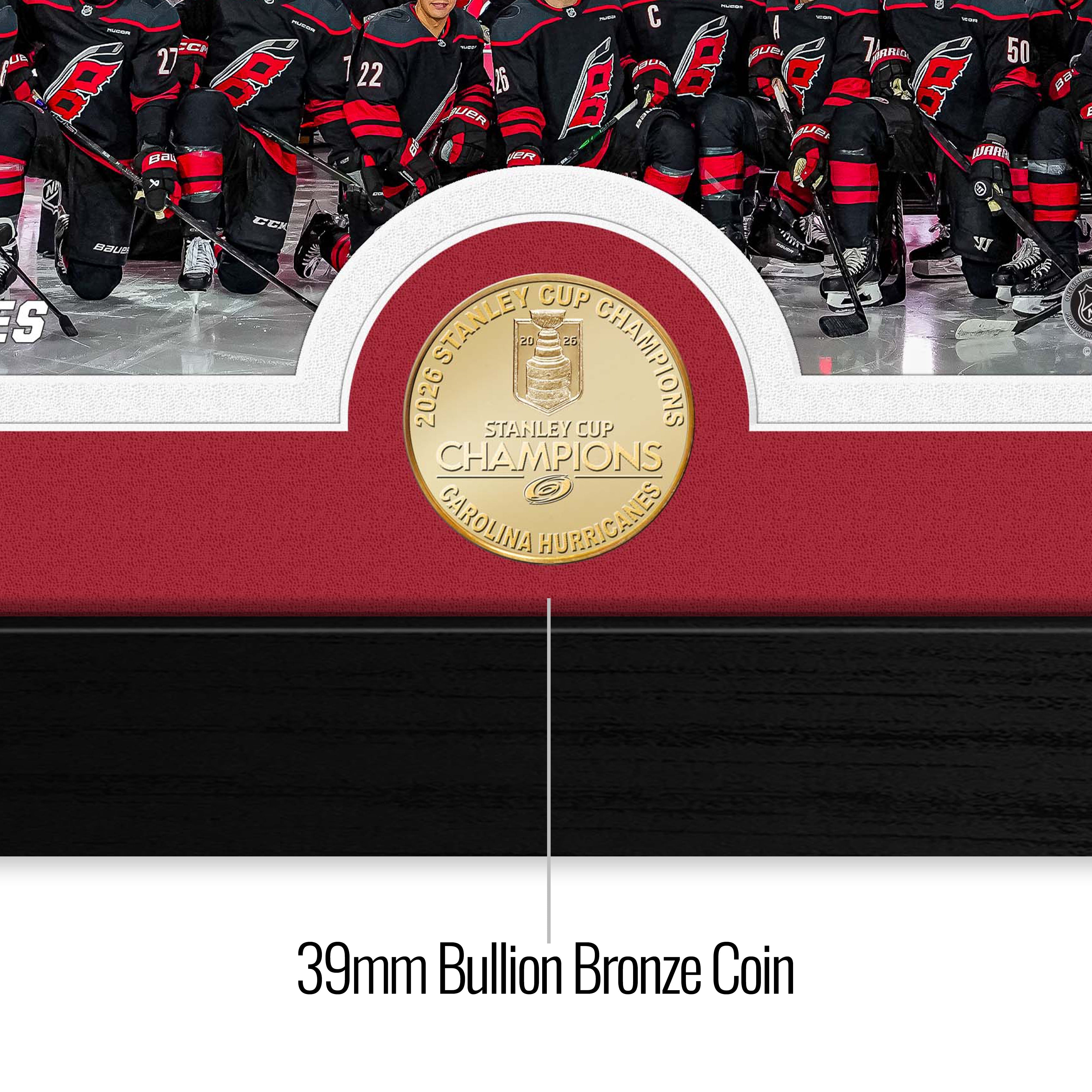 Carolina Hurricanes 2025-26 Stanley Cup Champions Banner Raising Ceremony Bronze Coin Photo Mint - Sports Gifts, Sports Memorabilia, Sports Collectibles, Fan Shop