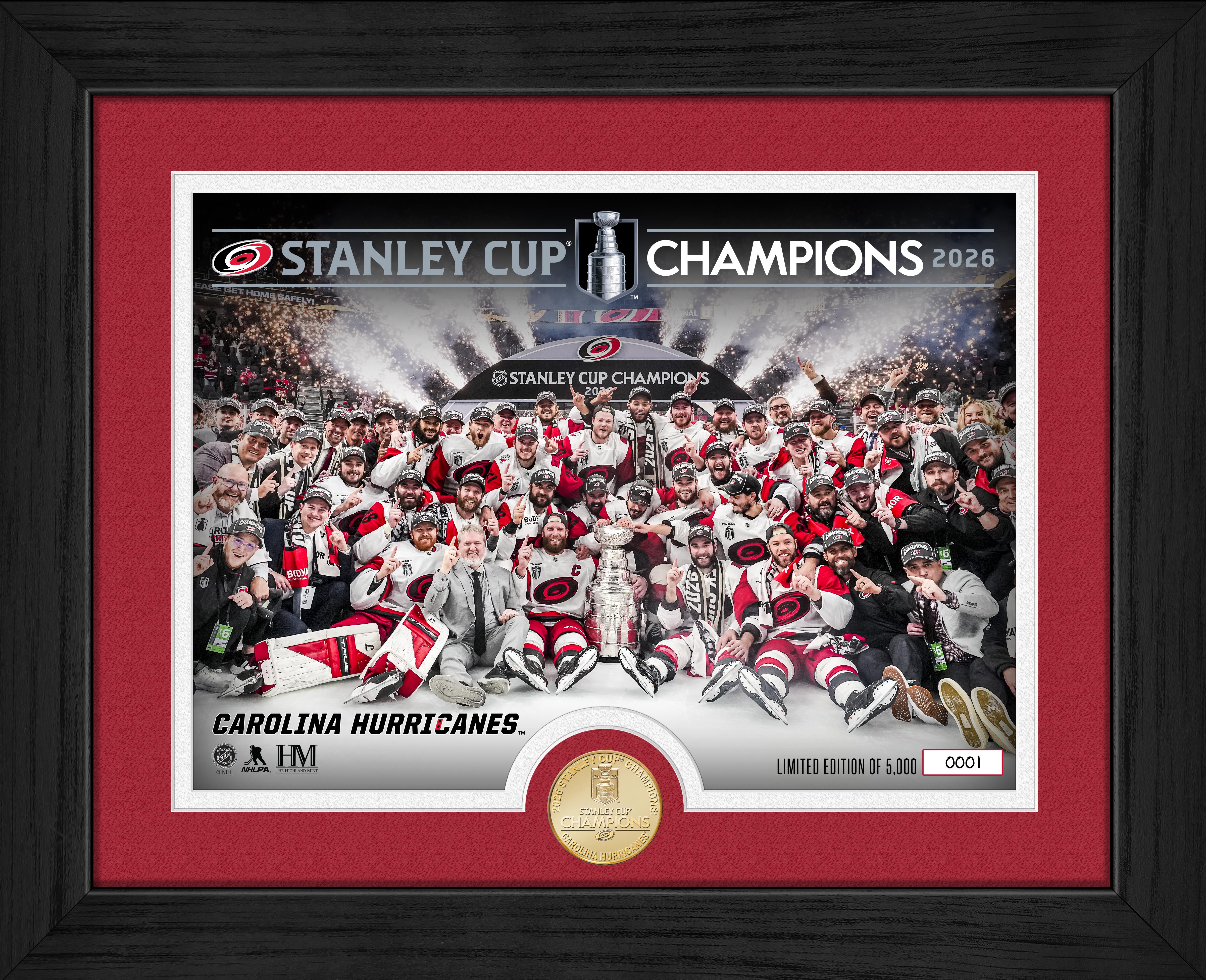 Carolina Hurricanes 2026 Stanley Cup Champions Celebration Bronze Coin Photo Mint