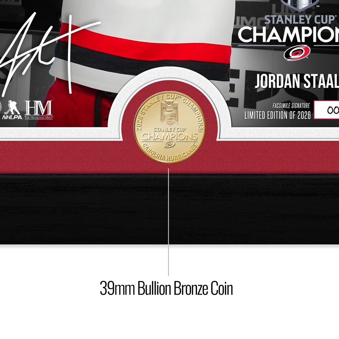Jordan Staal 2026 Stanley Cup Bronze Coin Photo Mint - Sports Gifts, Sports Memorabilia, Sports Collectibles, Fan Shop