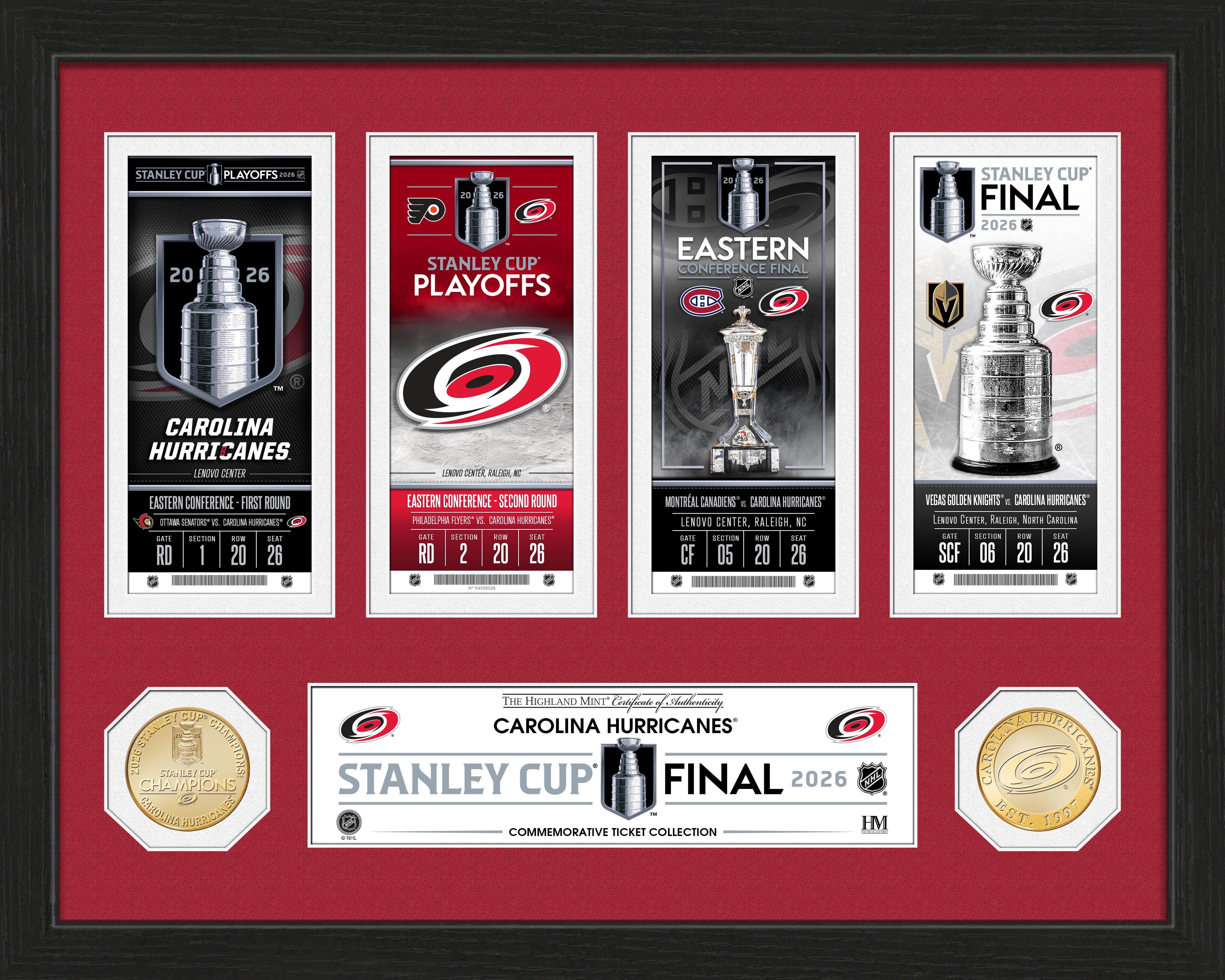 Carolina Hurricanes 2026 Road to the Stanley Cup Bronze Coin Ticket Collection
