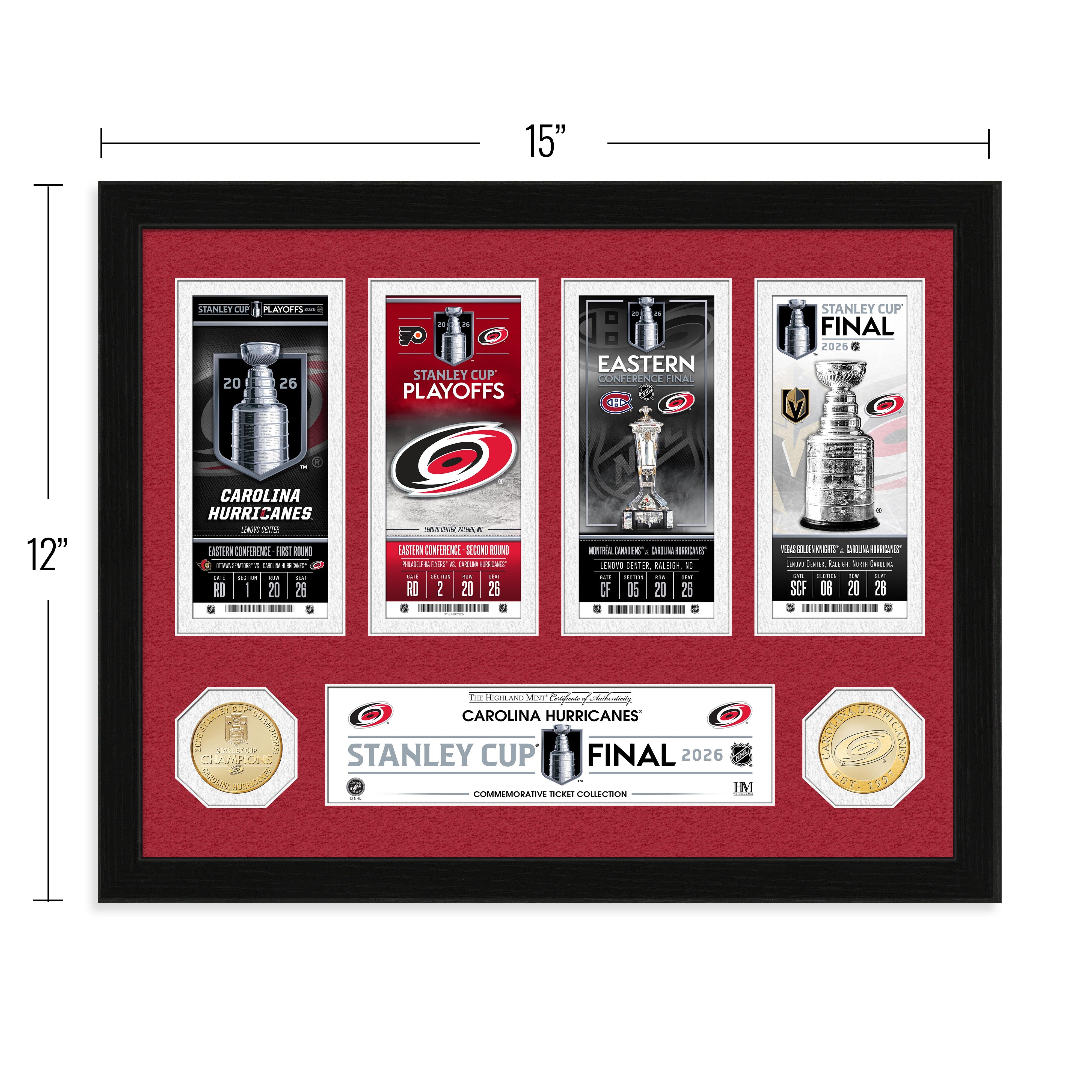 Carolina Hurricanes 2026 Road to the Stanley Cup Bronze Coin Ticket Collection - Sports Gifts, Sports Memorabilia, Sports Collectibles, Fan Shop