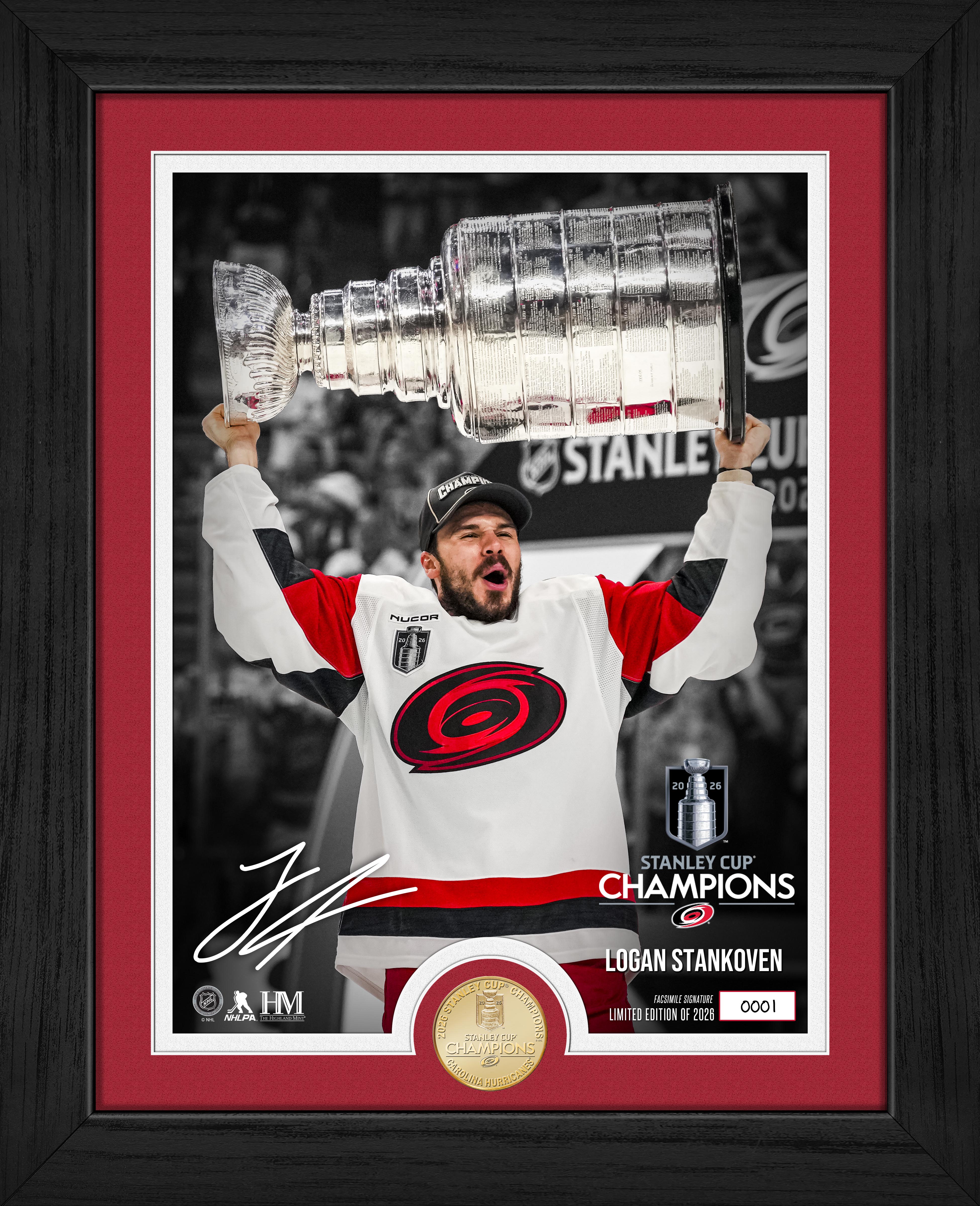 Logan Stankoven 2026 Stanley Cup Bronze Coin Photo Mint