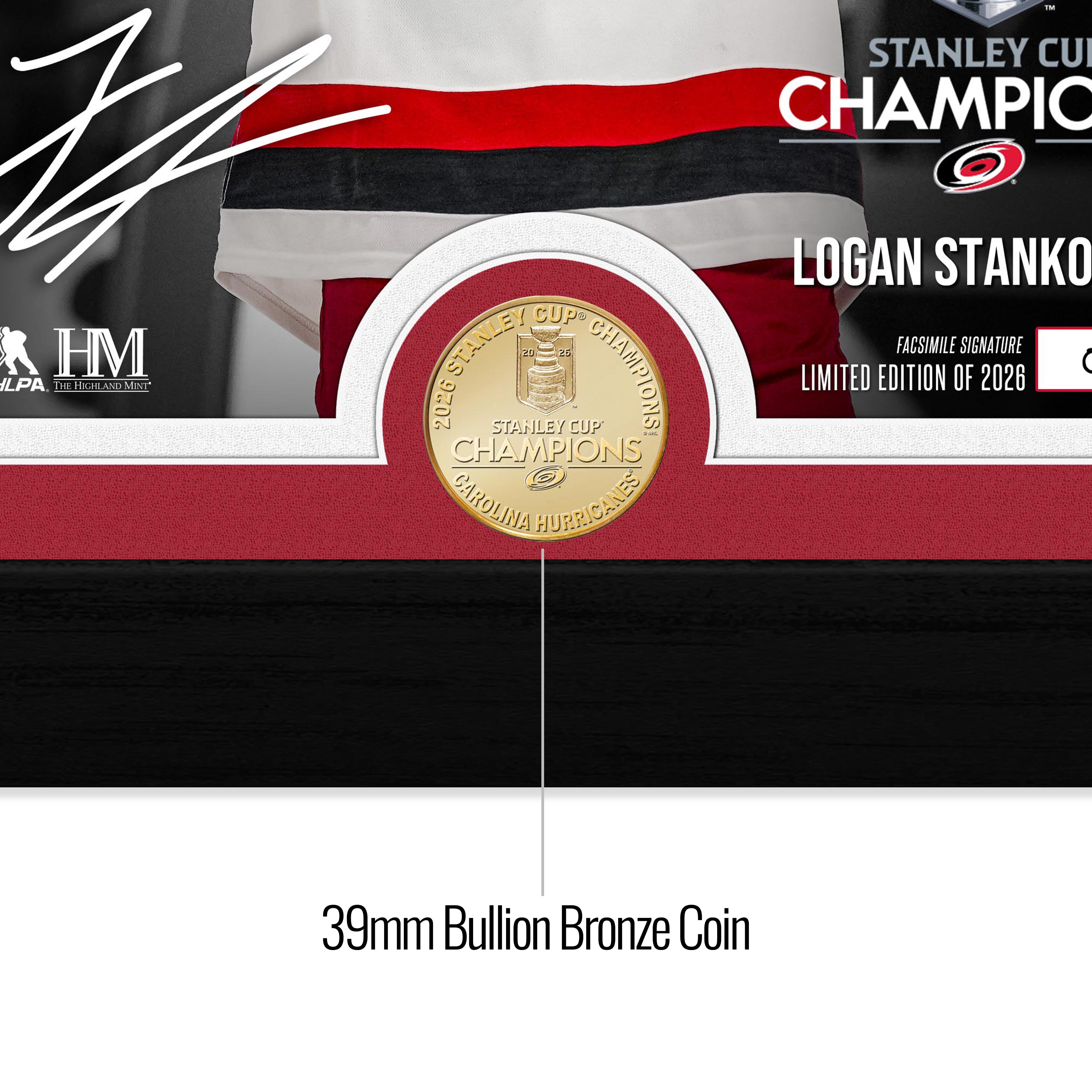 Logan Stankoven 2026 Stanley Cup Bronze Coin Photo Mint - Sports Gifts, Sports Memorabilia, Sports Collectibles, Fan Shop
