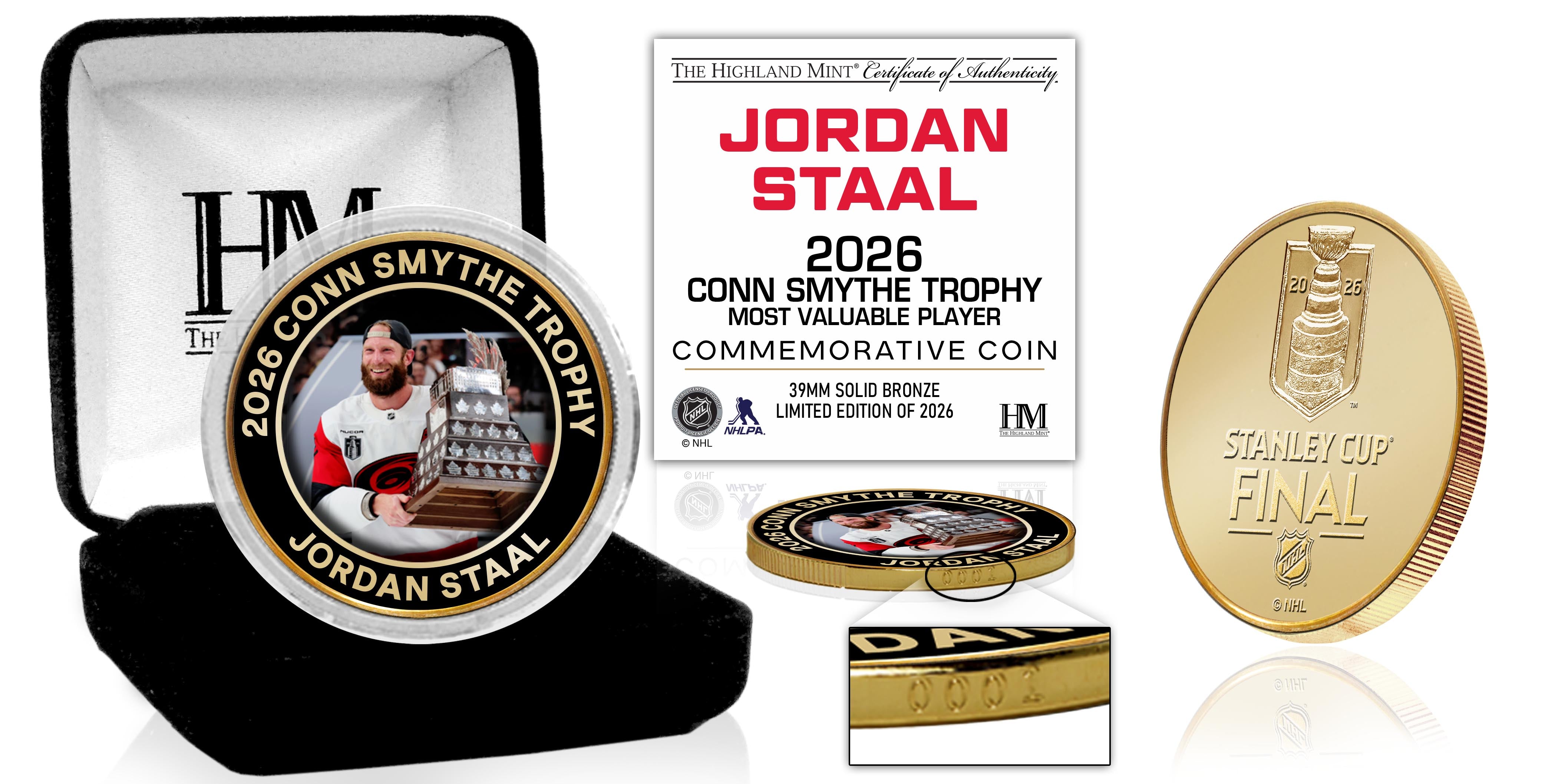 Jordan Staal Carolina Hurricanes 2026 Conn Smythe Award Bronze Color Coin