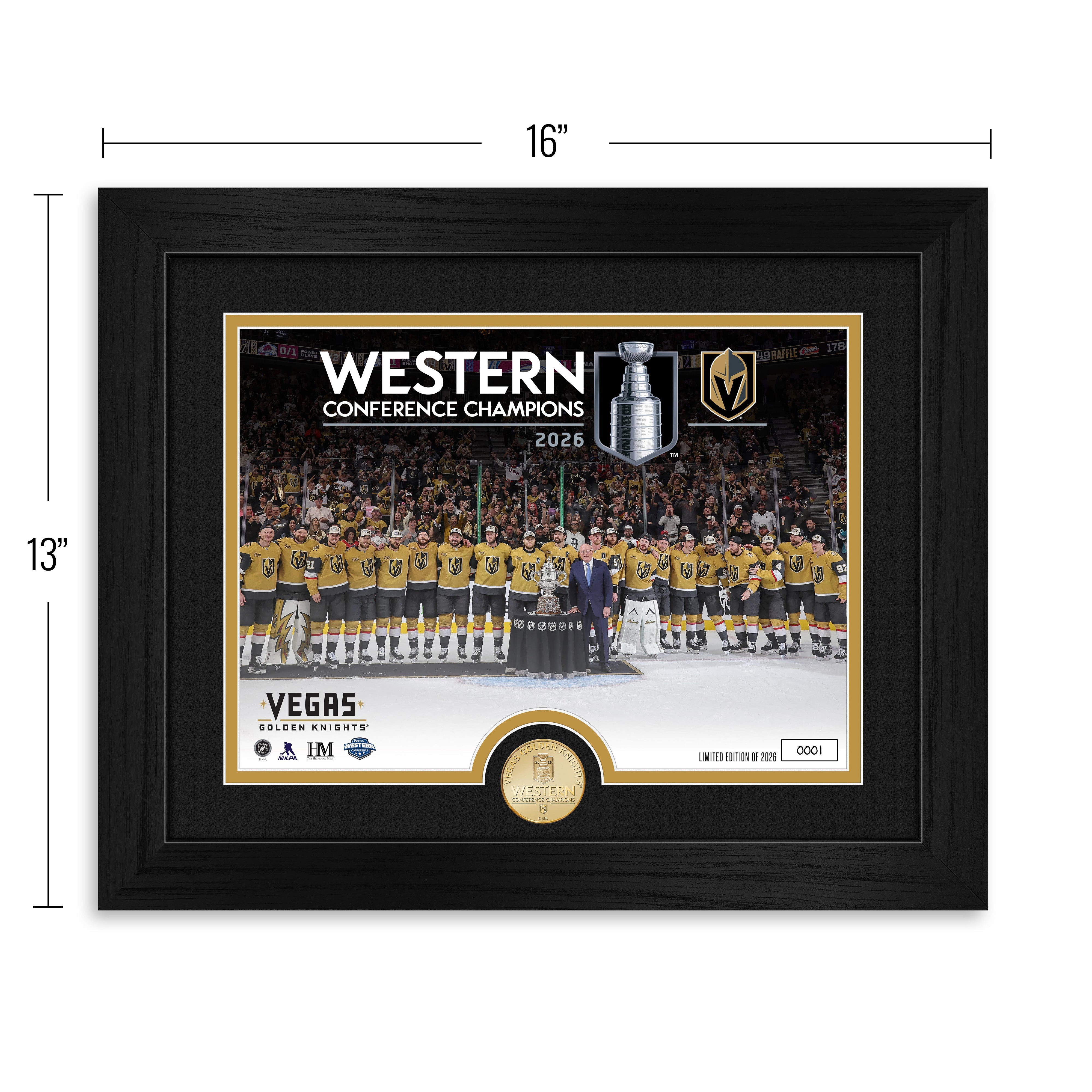 Vegas Golden Knights 2026 NHL Western Conference Champions Bronze Coin Celebration Photo Mint - Sports Gifts, Sports Memorabilia, Sports Collectibles, Fan Shop