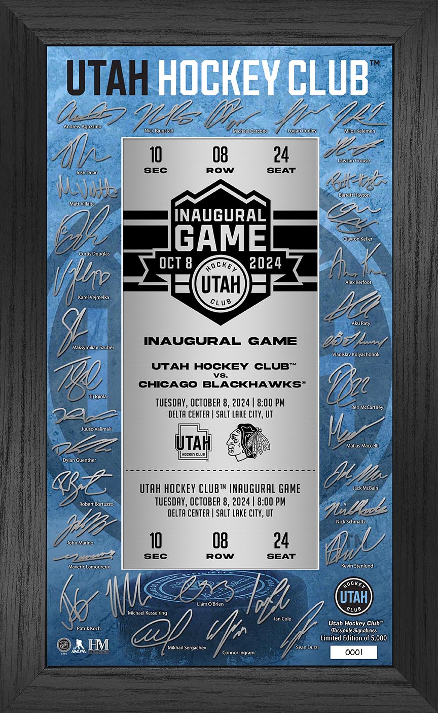 Utah Hockey Club Inaugural Game Signature Ticket Frame - Sports Collectibles, Sports Memorabilia, Sports Fan Shop, Sports Gifts