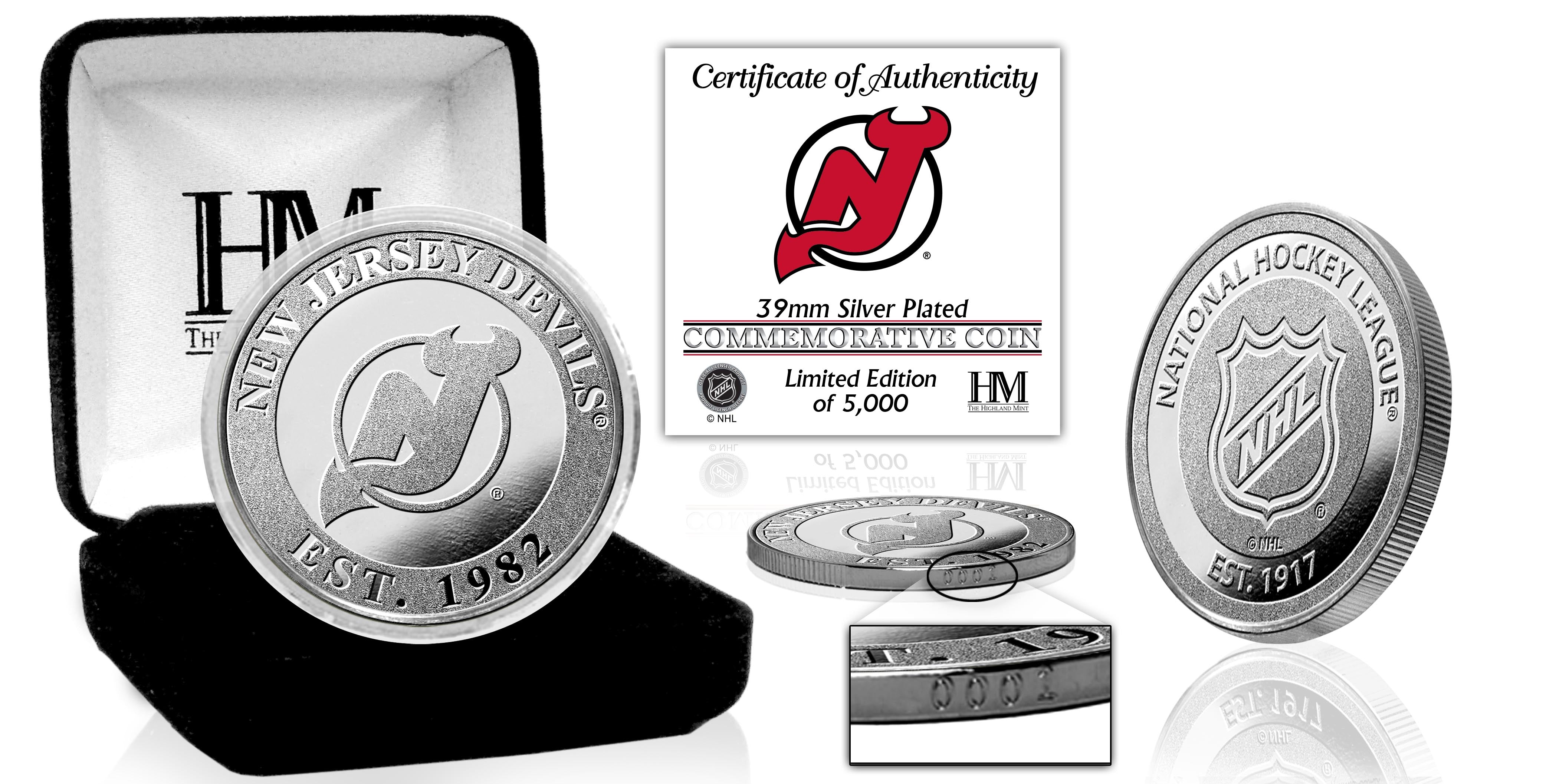 New Jersey Devils Silver Mint Coin - Sports Collectibles, Sports Memorabilia, Sports Fan Shop, Sports Gifts