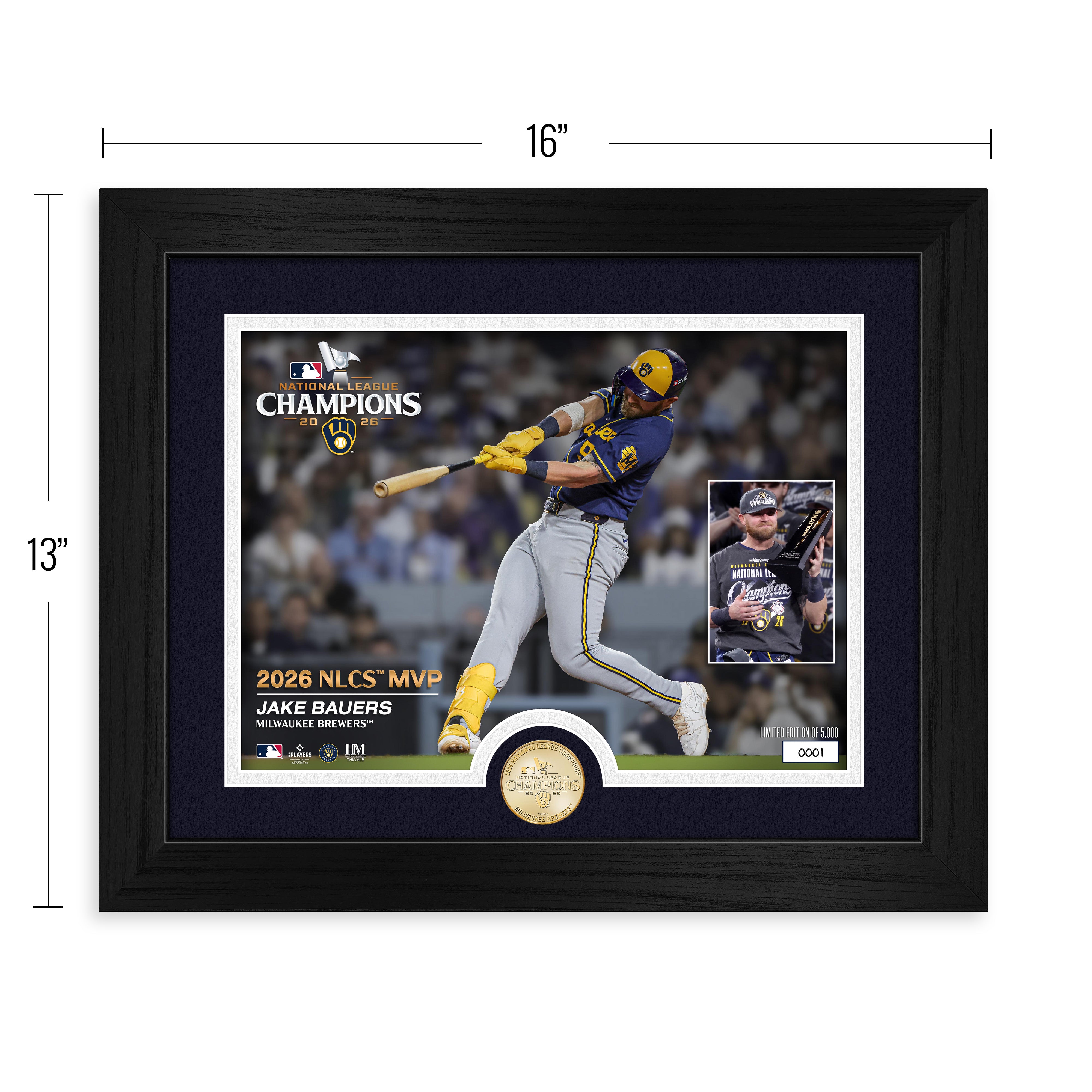 Jake Bauers Milwaukee Brewers 2026 NLCS MVP Bronze Coin Photo Mint - Sports Gifts, Sports Memorabilia, Sports Collectibles, Fan Shop