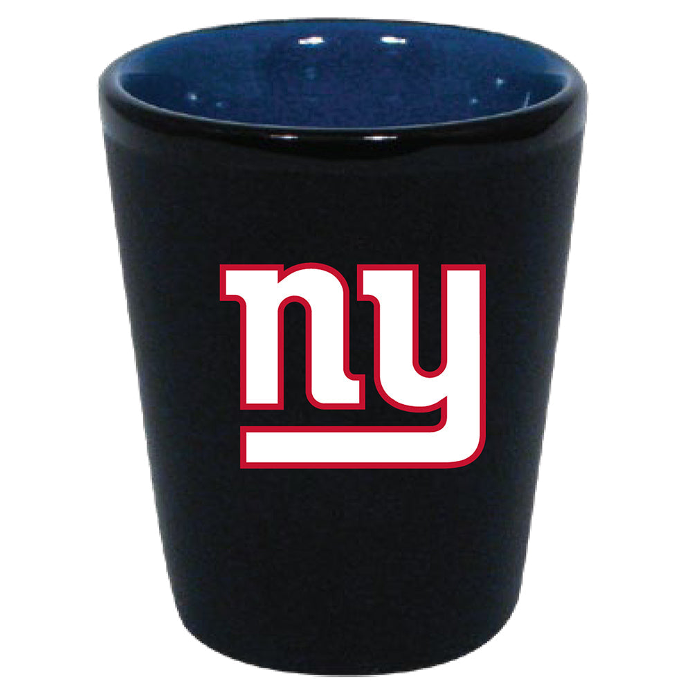 New York Giants Matte Black/Inner Color Shot Glass - Sports Collectibles, Sports Memorabilia, Sports Fan Shop, Sports Gifts