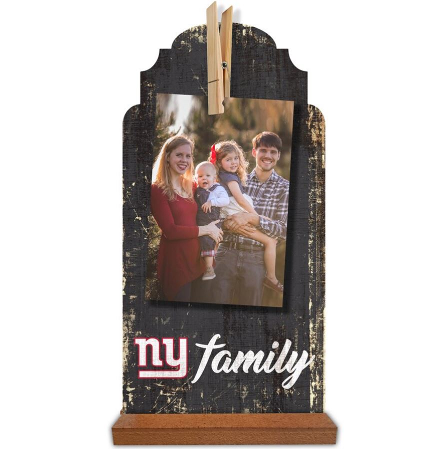 New York Giants 6'' x 12'' Family Clothespin Sign - Sports Collectibles, Sports Memorabilia, Sports Fan Shop, Sports Gifts