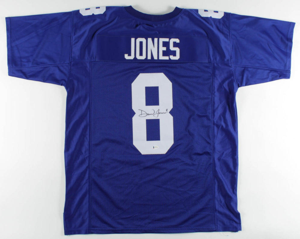 Daniel Jones New York Giants Autographed Royal Blue Football Jersey - Beckett Authenticated - Sports Collectibles, Sports Memorabilia, Sports Fan Shop, Sports Gifts