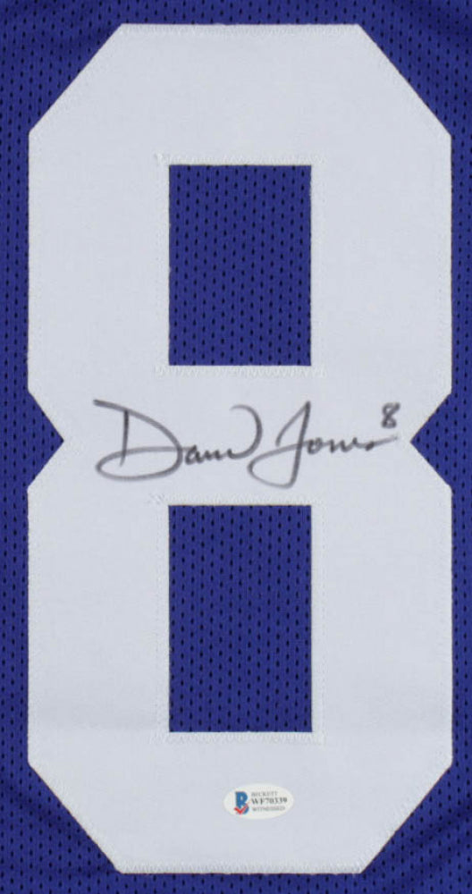 Daniel Jones New York Giants Autographed Royal Blue Football Jersey - Beckett Authenticated - Sports Collectibles, Sports Memorabilia, Sports Fan Shop, Sports Gifts