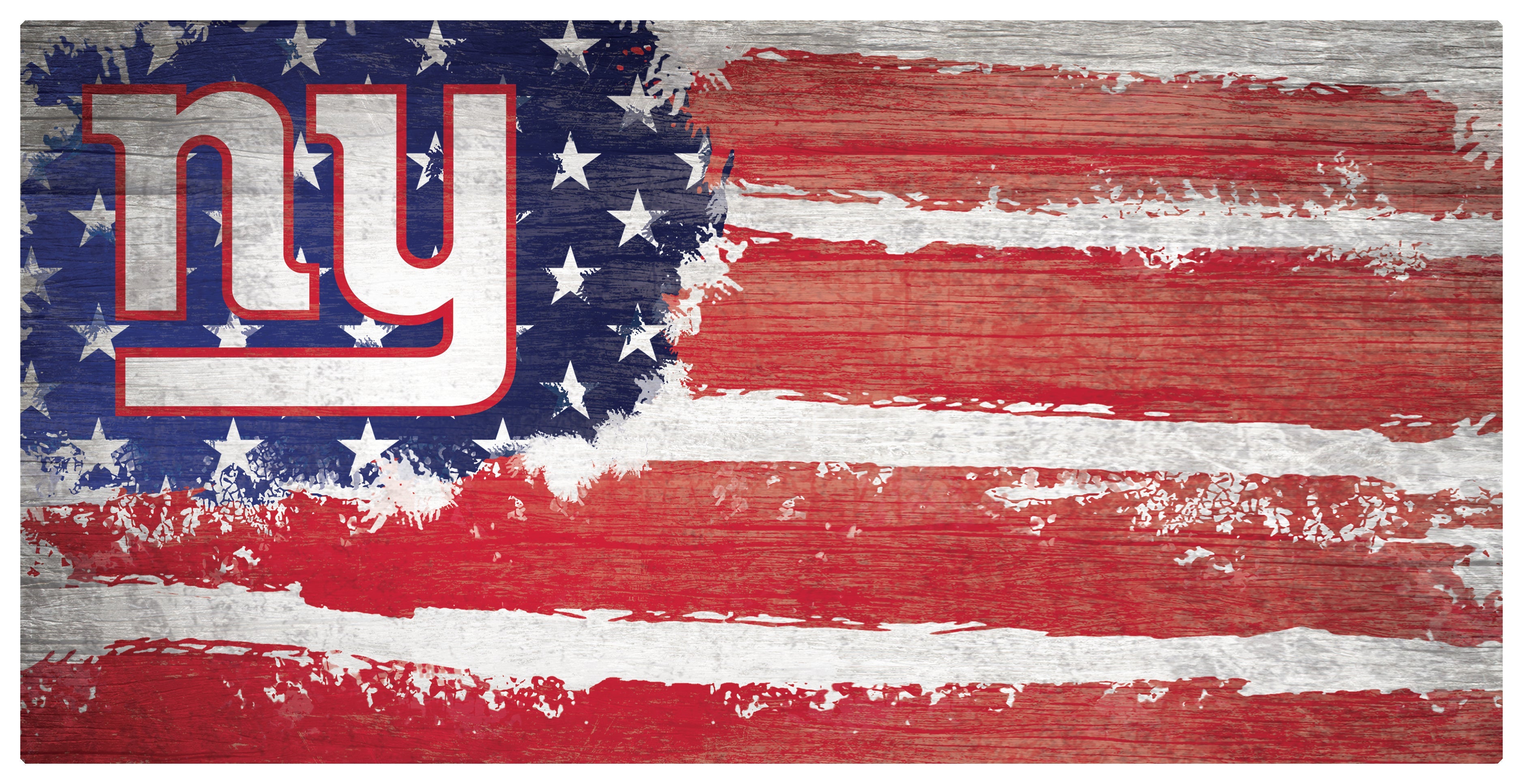 New York Giants Team Flag Wooden Sign - Sports Collectibles, Sports Memorabilia, Sports Fan Shop, Sports Gifts