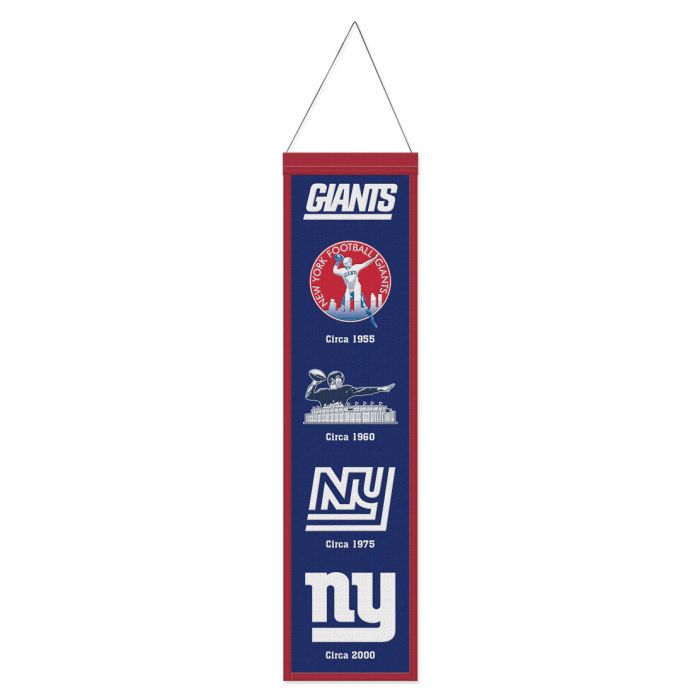 New York Giants 8" x 32" Wool Banner - Sports Collectibles, Sports Memorabilia, Sports Fan Shop, Sports Gifts