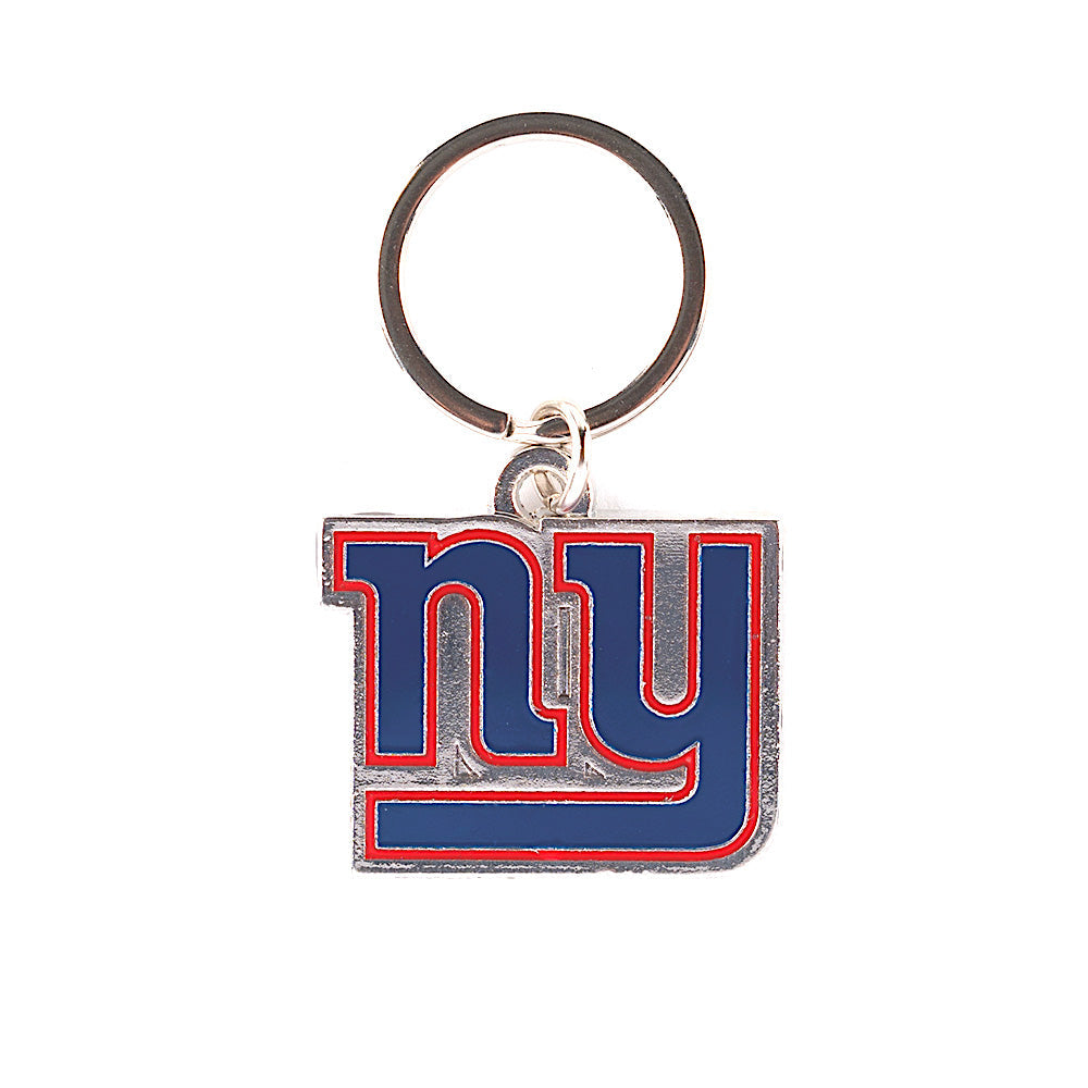 New York Giants Metal Logo Football Keychain - Sports Collectibles, Sports Memorabilia, Sports Fan Shop, Sports Gifts