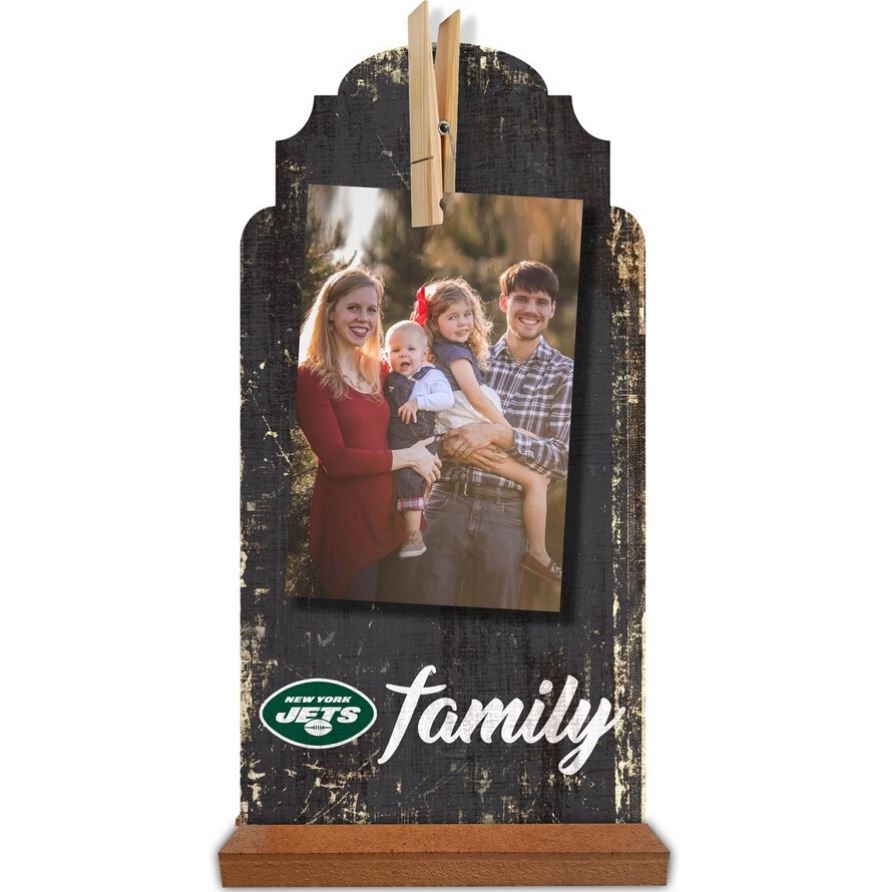 New York Jets 6'' x 12'' Family Clothespin Sign - Sports Collectibles, Sports Memorabilia, Sports Fan Shop, Sports Gifts