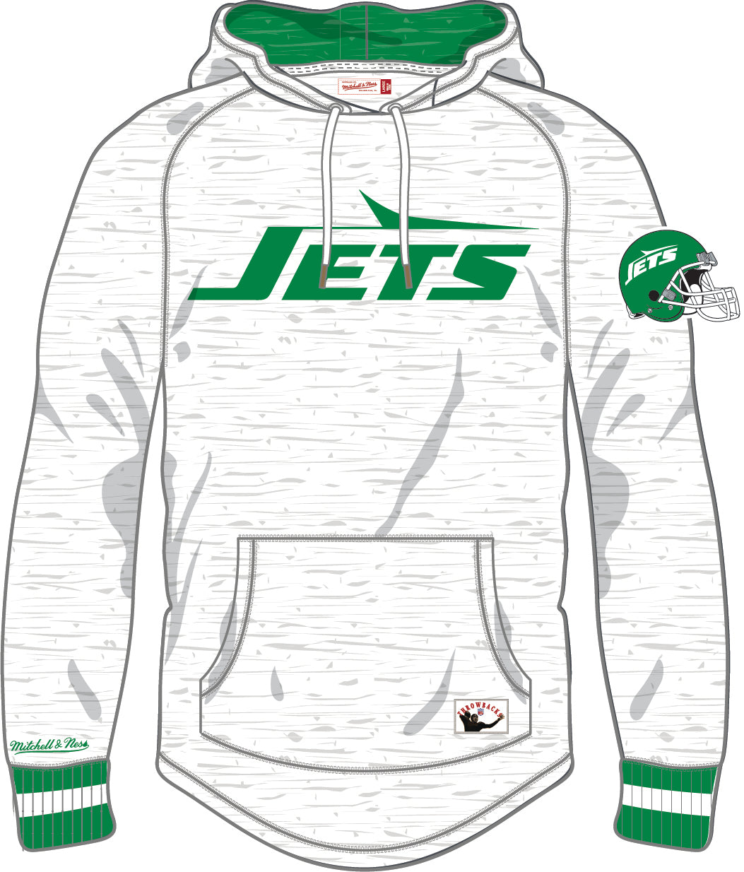 New York Jets Mitchell & Ness Legendary Slub Long-Sleeve Hoodie - Sports Collectibles, Sports Memorabilia, Sports Fan Shop, Sports Gifts