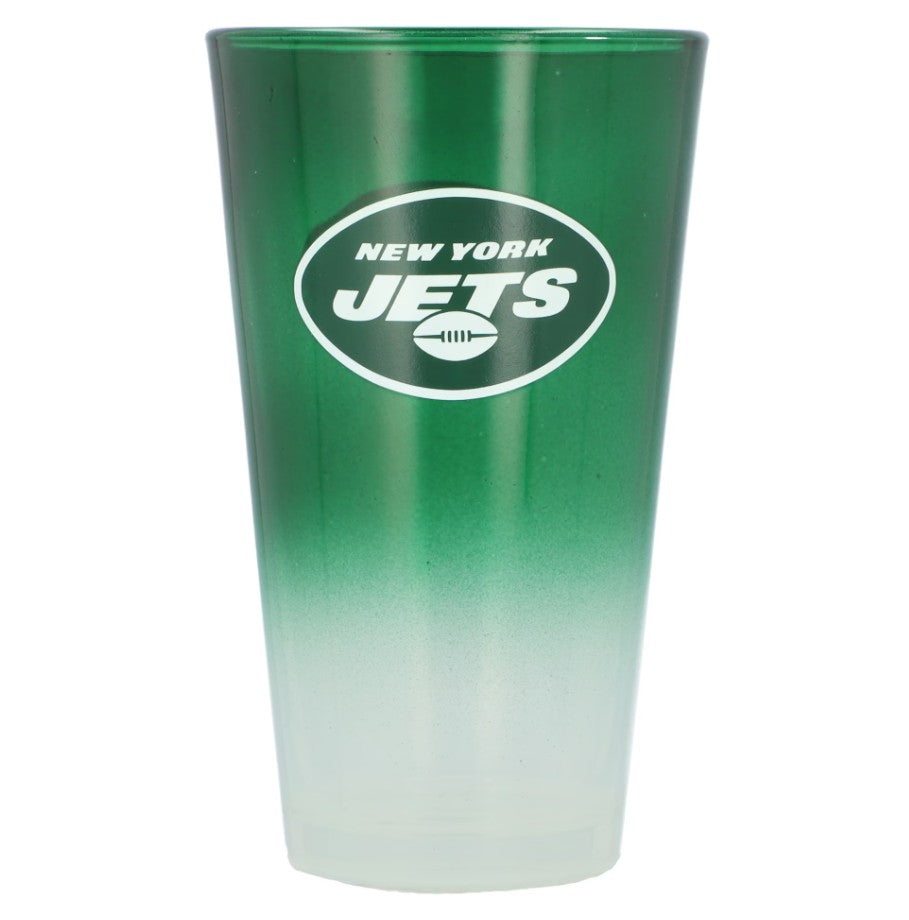 New York Jets Ombre Pint Glass - Sports Collectibles, Sports Memorabilia, Sports Fan Shop, Sports Gifts