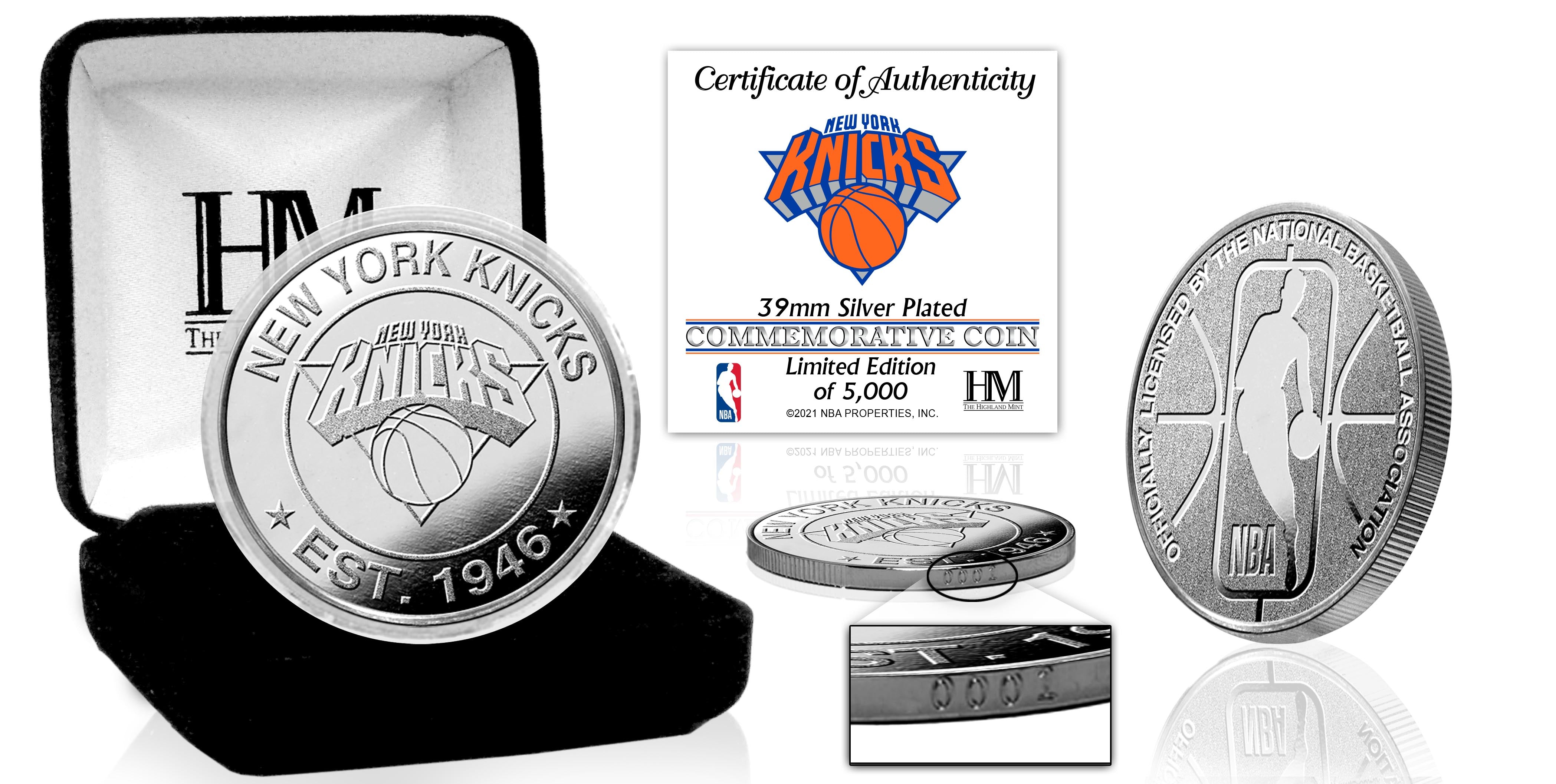 New York Knicks Silver Mint Coin - Sports Collectibles, Sports Memorabilia, Sports Fan Shop, Sports Gifts