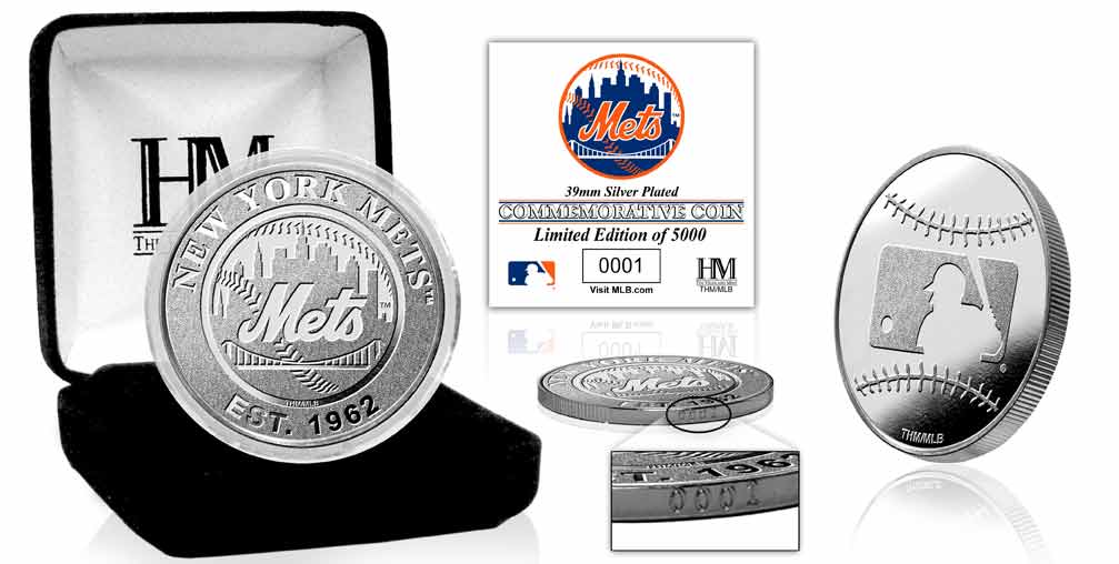 New York Mets Silver Coin - Sports Collectibles, Sports Memorabilia, Sports Fan Shop, Sports Gifts
