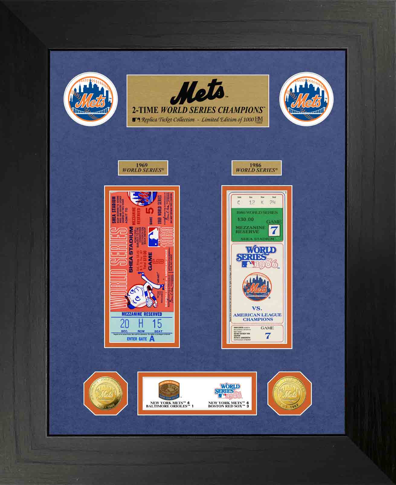 New York Mets World Series Deluxe Gold Coin & Ticket Collection - Sports Collectibles, Sports Memorabilia, Sports Fan Shop, Sports Gifts