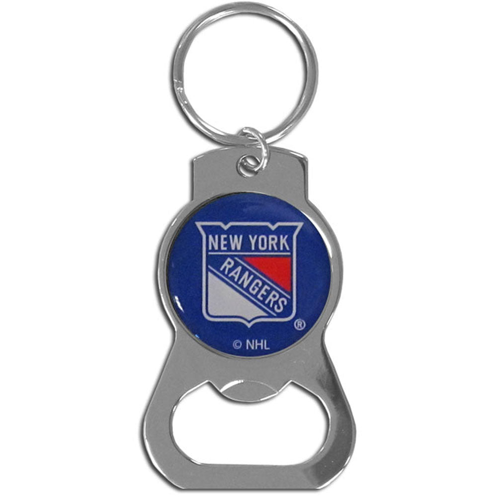New York Rangers Logo Bottle Opener Keychain - Sports Collectibles, Sports Memorabilia, Sports Fan Shop, Sports Gifts