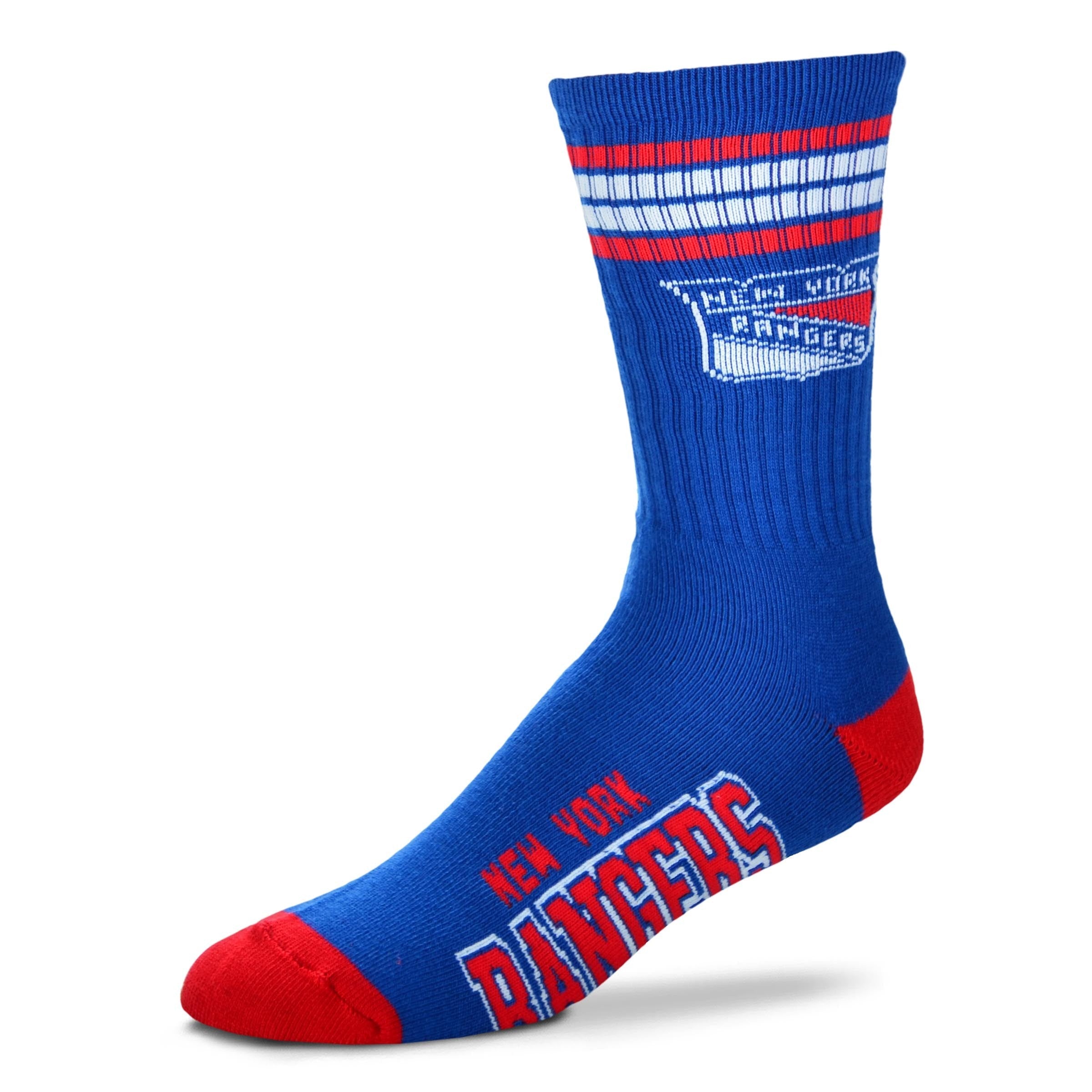New York Rangers Men's 4 Stripe Deuce Socks - Sports Collectibles, Sports Memorabilia, Sports Fan Shop, Sports Gifts