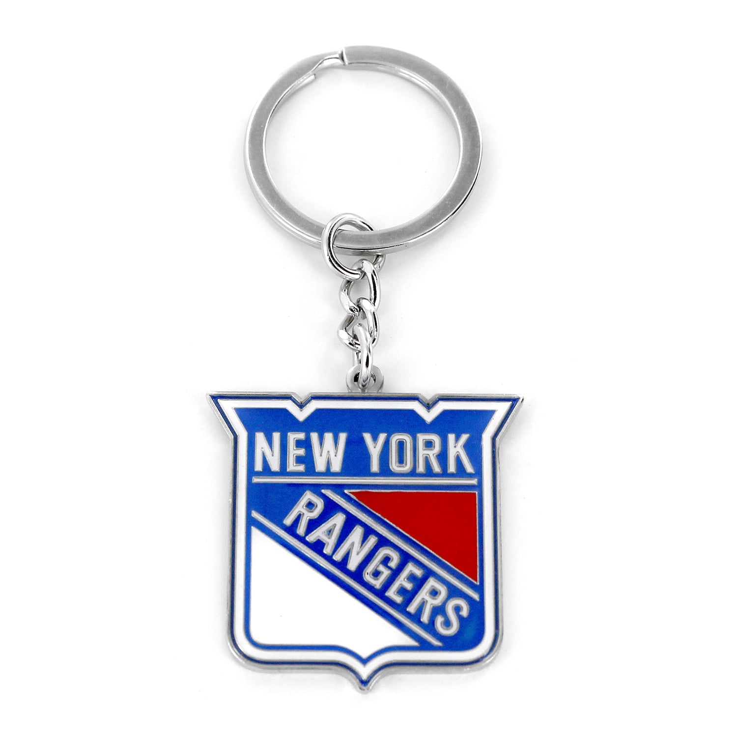 New York Rangers Metal Logo Keychain - Sports Collectibles, Sports Memorabilia, Sports Fan Shop, Sports Gifts