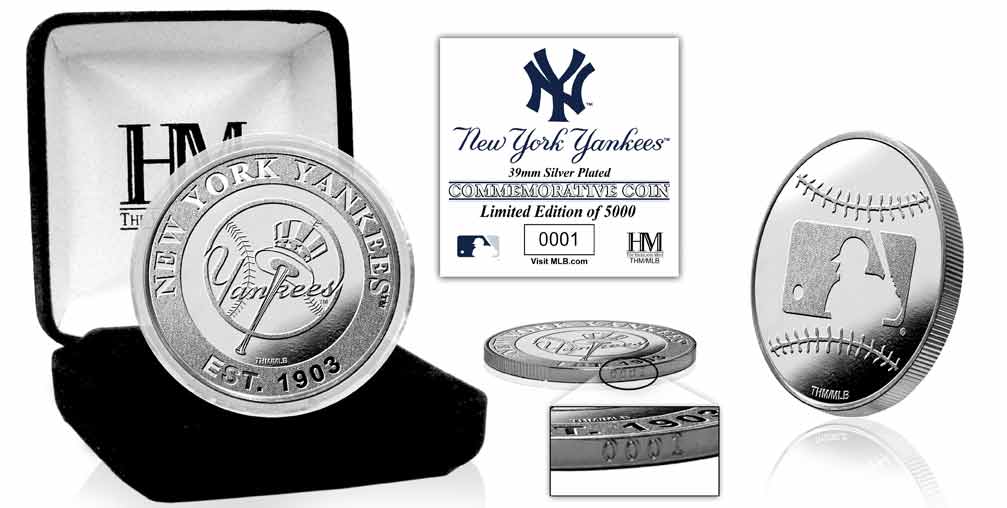 New York Yankees Silver Coin - Sports Collectibles, Sports Memorabilia, Sports Fan Shop, Sports Gifts