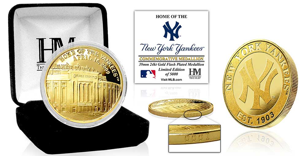 New York Yankees Stadium Gold Mint Coin - Sports Collectibles, Sports Memorabilia, Sports Fan Shop, Sports Gifts