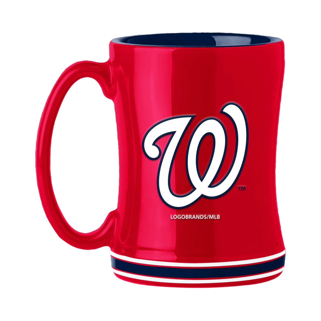 Washington Nationals Coffee Mug 14oz Sculpted Relief Team Color - Sports Collectibles, Sports Memorabilia, Sports Fan Shop, Sports Gifts