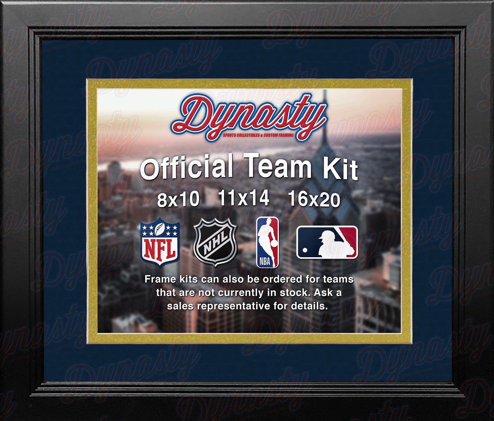 MLB Baseball Photo Picture Frame Kit - San Diego Padres (Navy Matting, Gold Trim) - Sports Collectibles, Sports Memorabilia, Sports Fan Shop, Sports Gifts