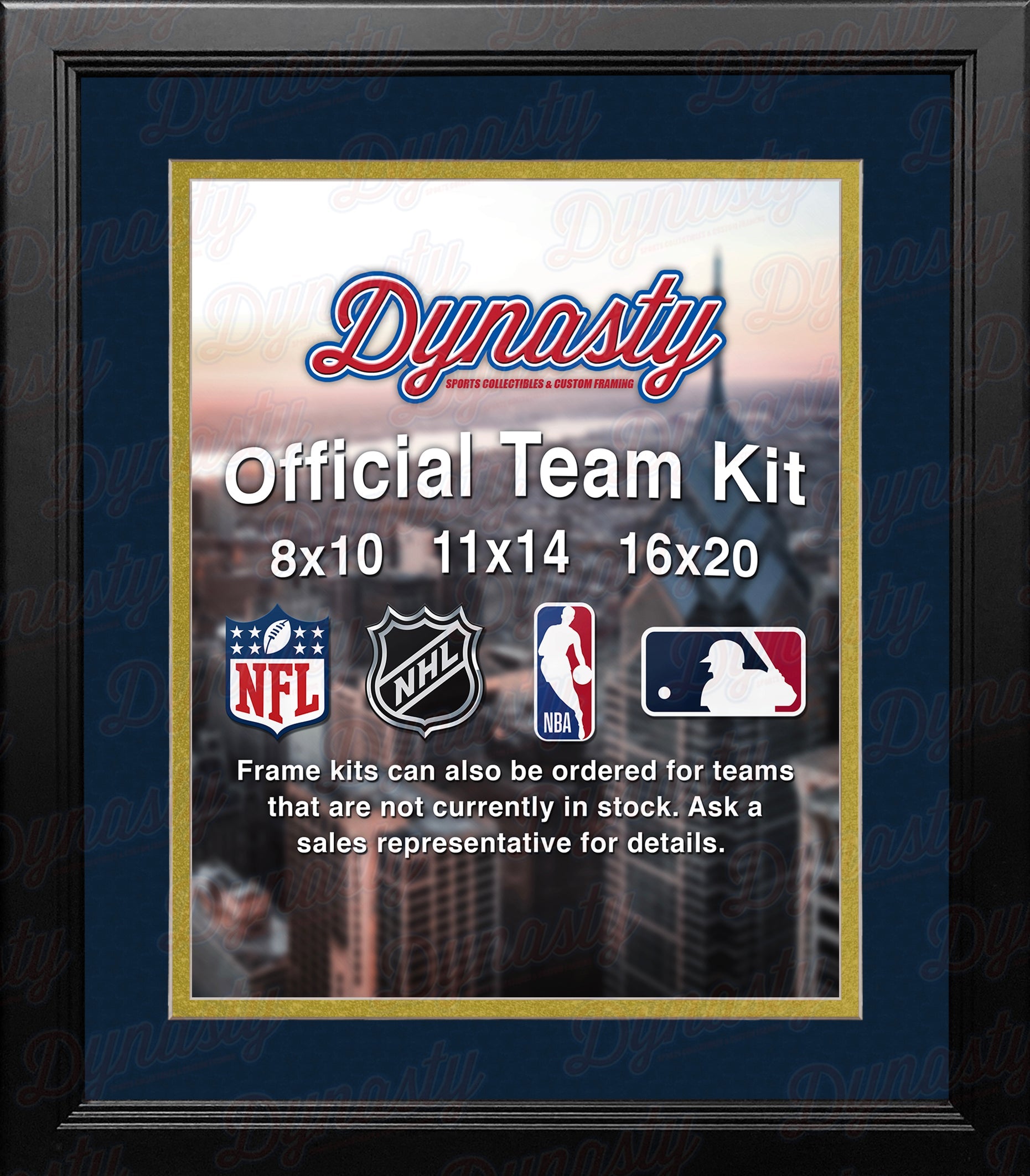 MLB Baseball Photo Picture Frame Kit - San Diego Padres (Navy Matting, Gold Trim) - Sports Collectibles, Sports Memorabilia, Sports Fan Shop, Sports Gifts