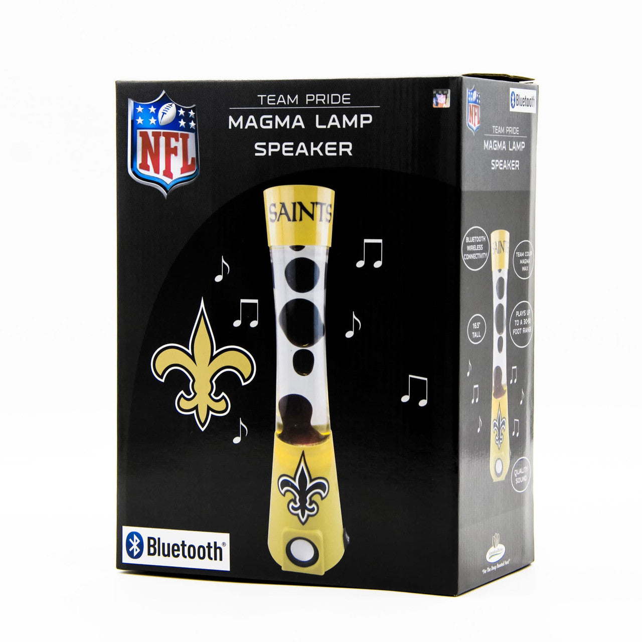 New Orleans Saints Magma Lamp - Bluetooth Speaker - Sports Collectibles, Sports Memorabilia, Sports Fan Shop, Sports Gifts