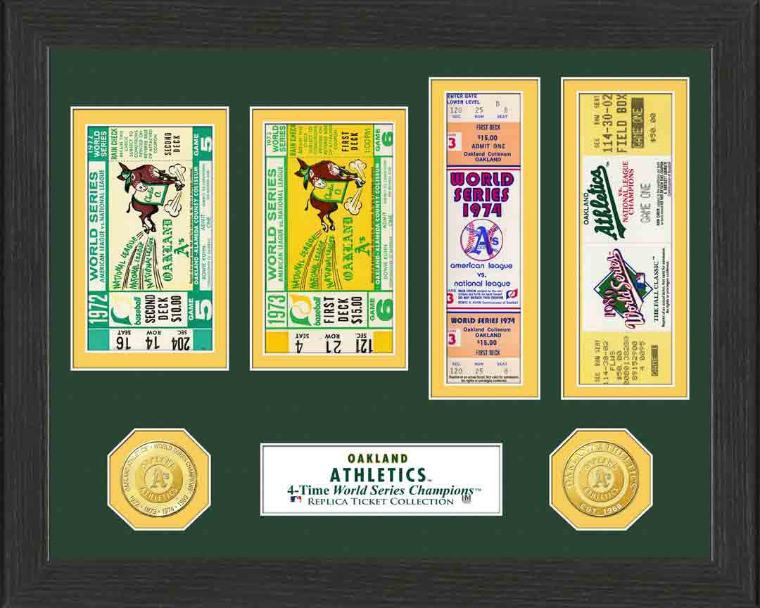 Oakland Athletics World Series Ticket Collection - Sports Collectibles, Sports Memorabilia, Sports Fan Shop, Sports Gifts